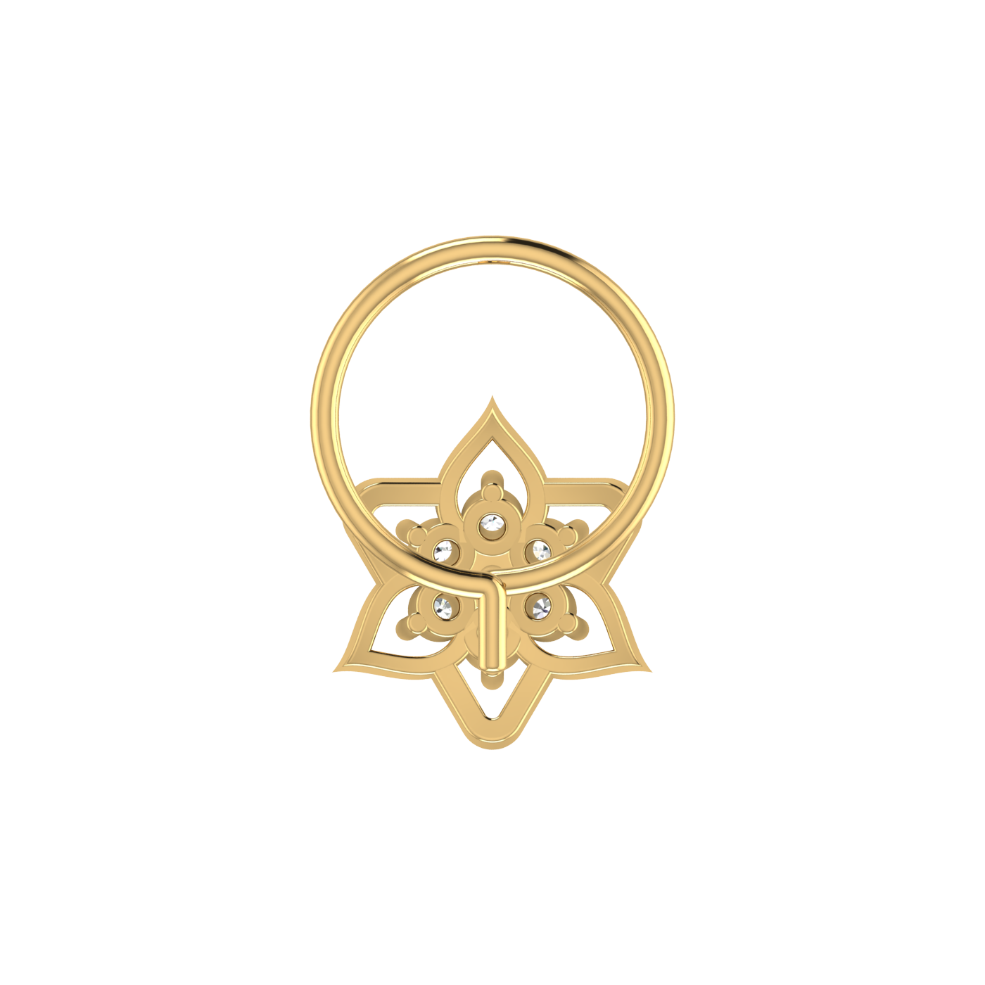 Floral Flower-Shaped Cluster — 0.06 Carat Lab Grown Diamond Nose Pin
