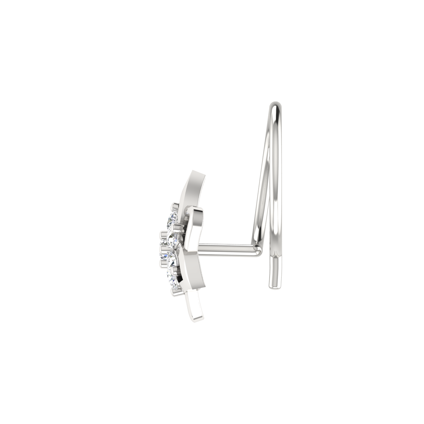 0.06 Carat Natural Diamond Nose Pin - HI Color, VS-SI Clarity.