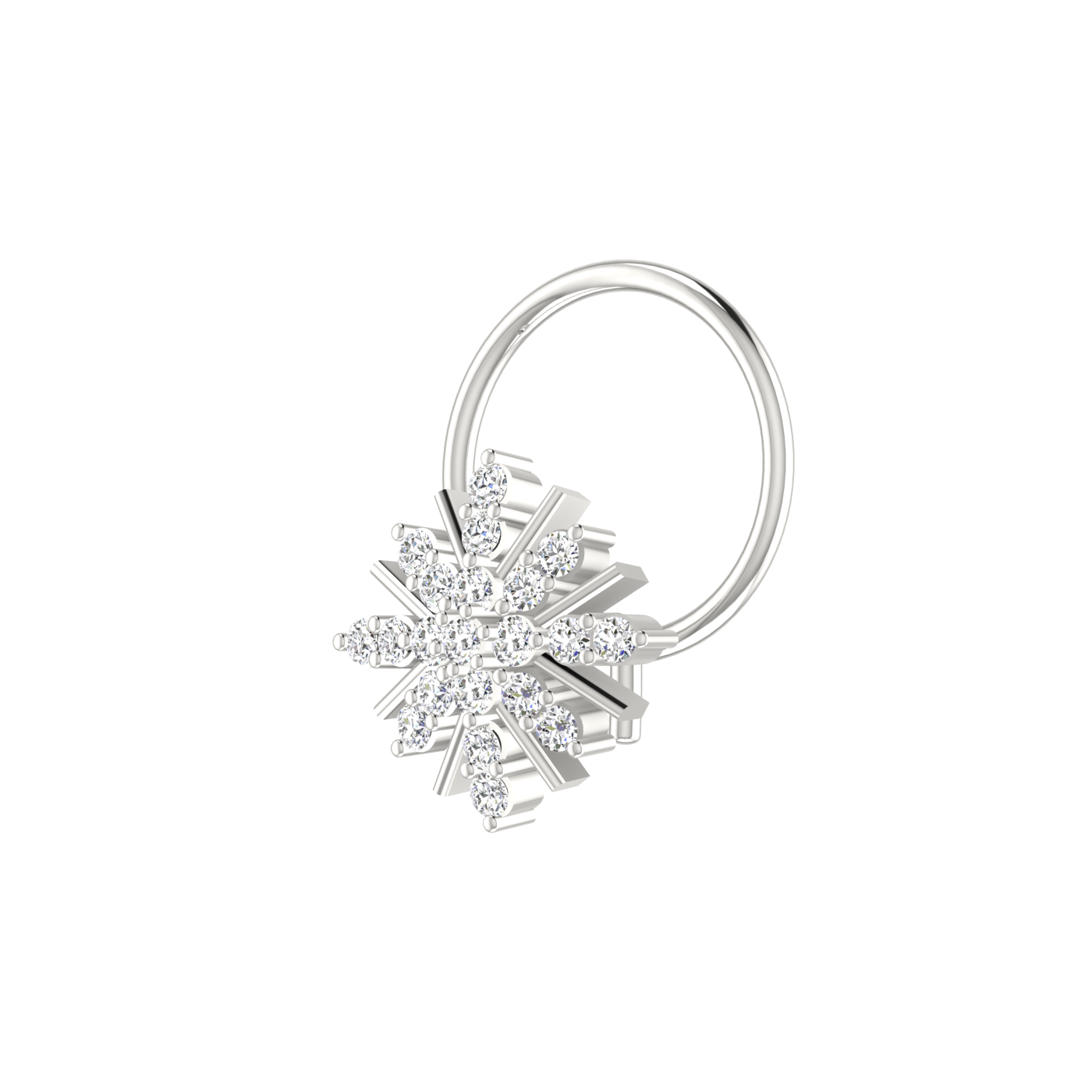 Modern Starburst — 0.08 Carat Lab Grown Diamond Nose Pin