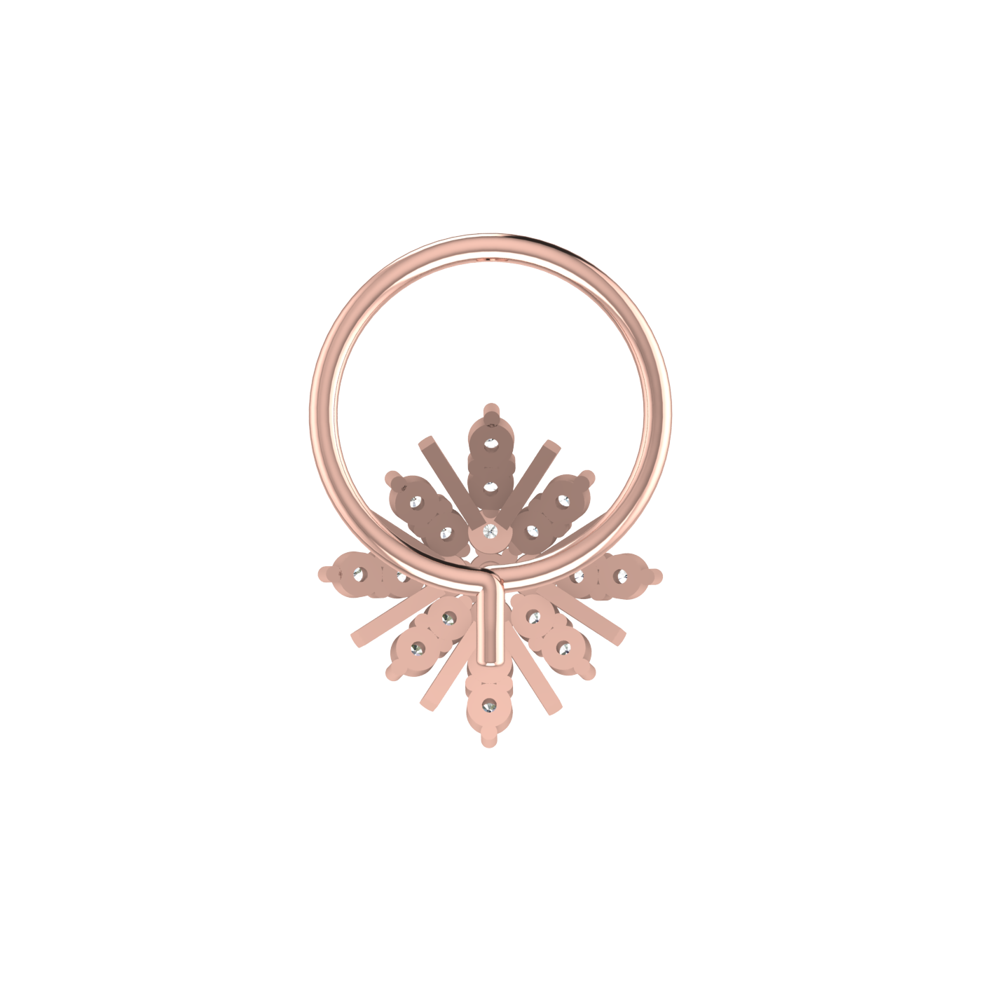 Modern Starburst — 0.08 Carat Lab Grown Diamond Nose Pin