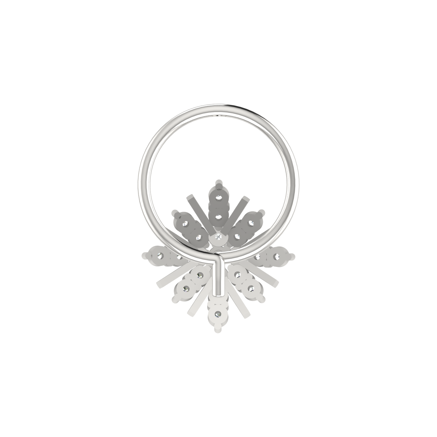 Modern Starburst — 0.08 Carat Lab Grown Diamond Nose Pin