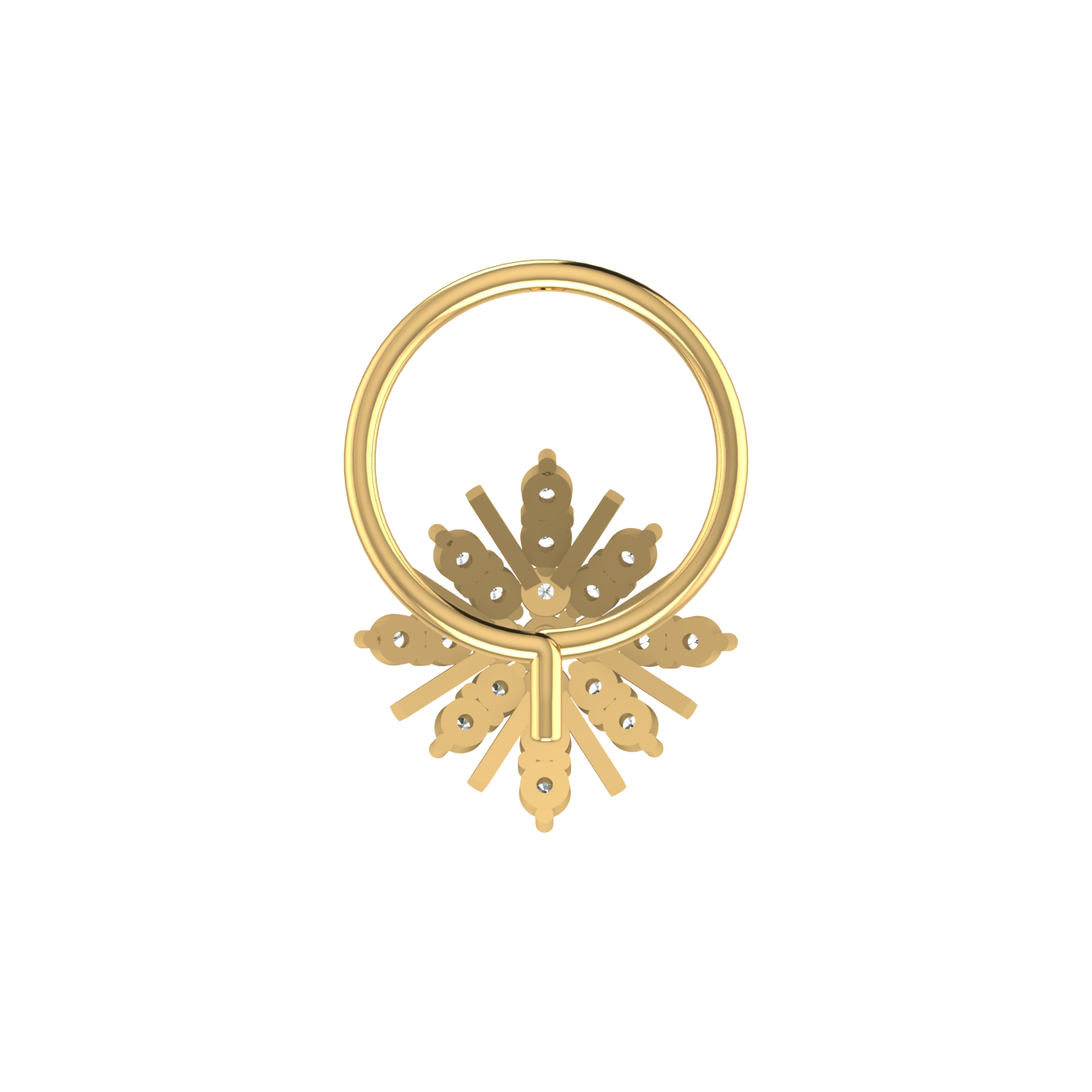 Modern Starburst — 0.08 Carat Lab Grown Diamond Nose Pin