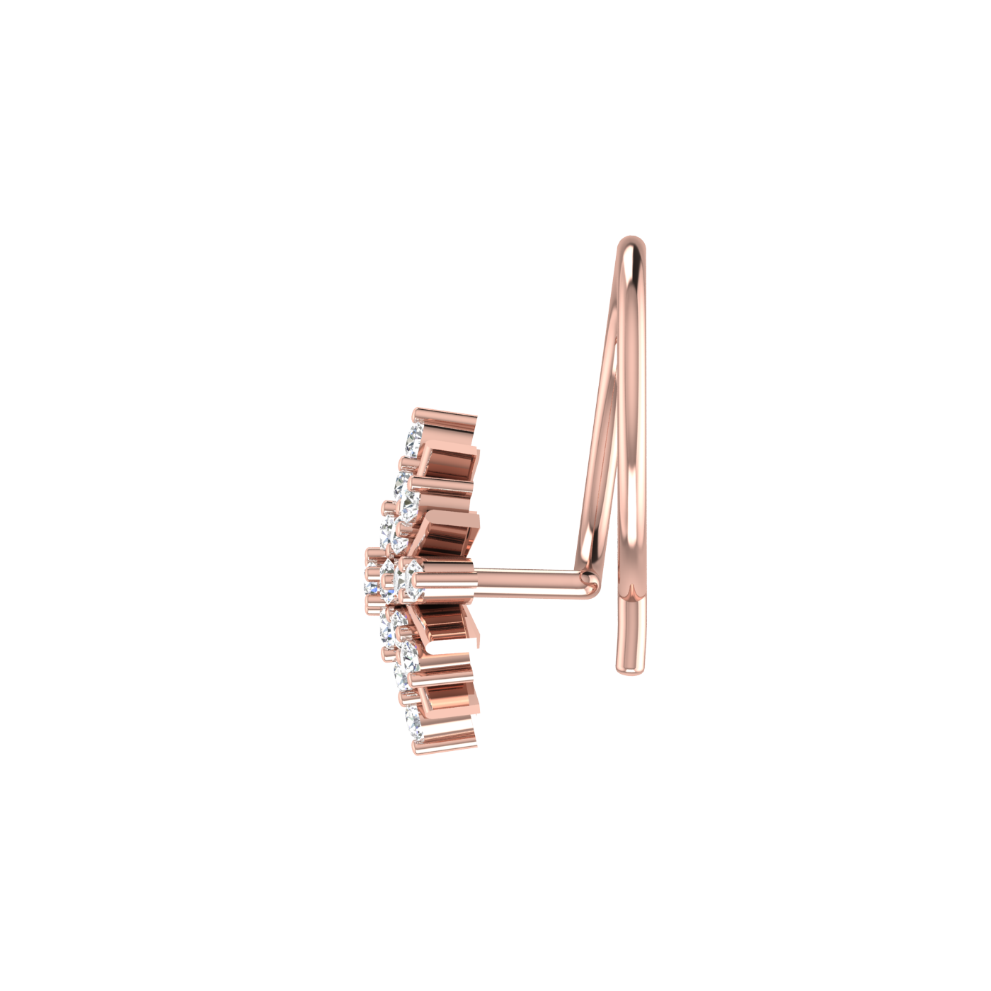 Modern Starburst — 0.08 Carat Lab Grown Diamond Nose Pin