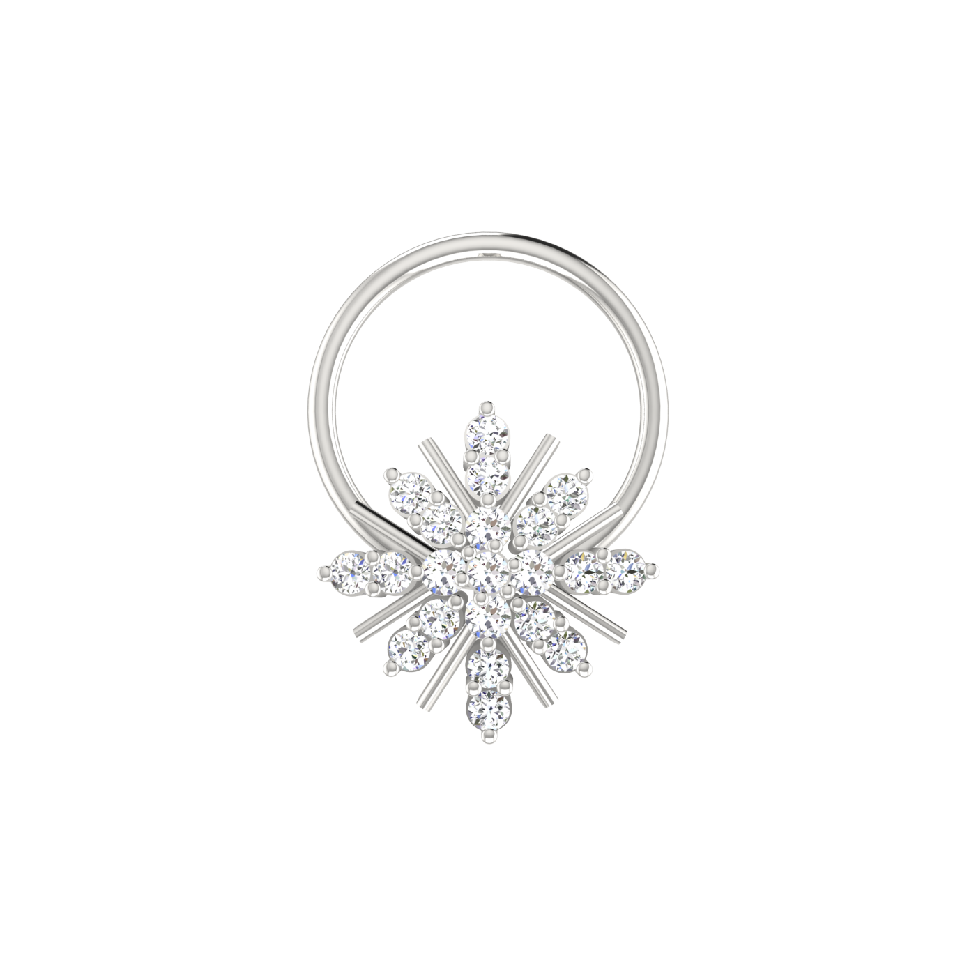 Modern Starburst — 0.08 Carat Lab Grown Diamond Nose Pin