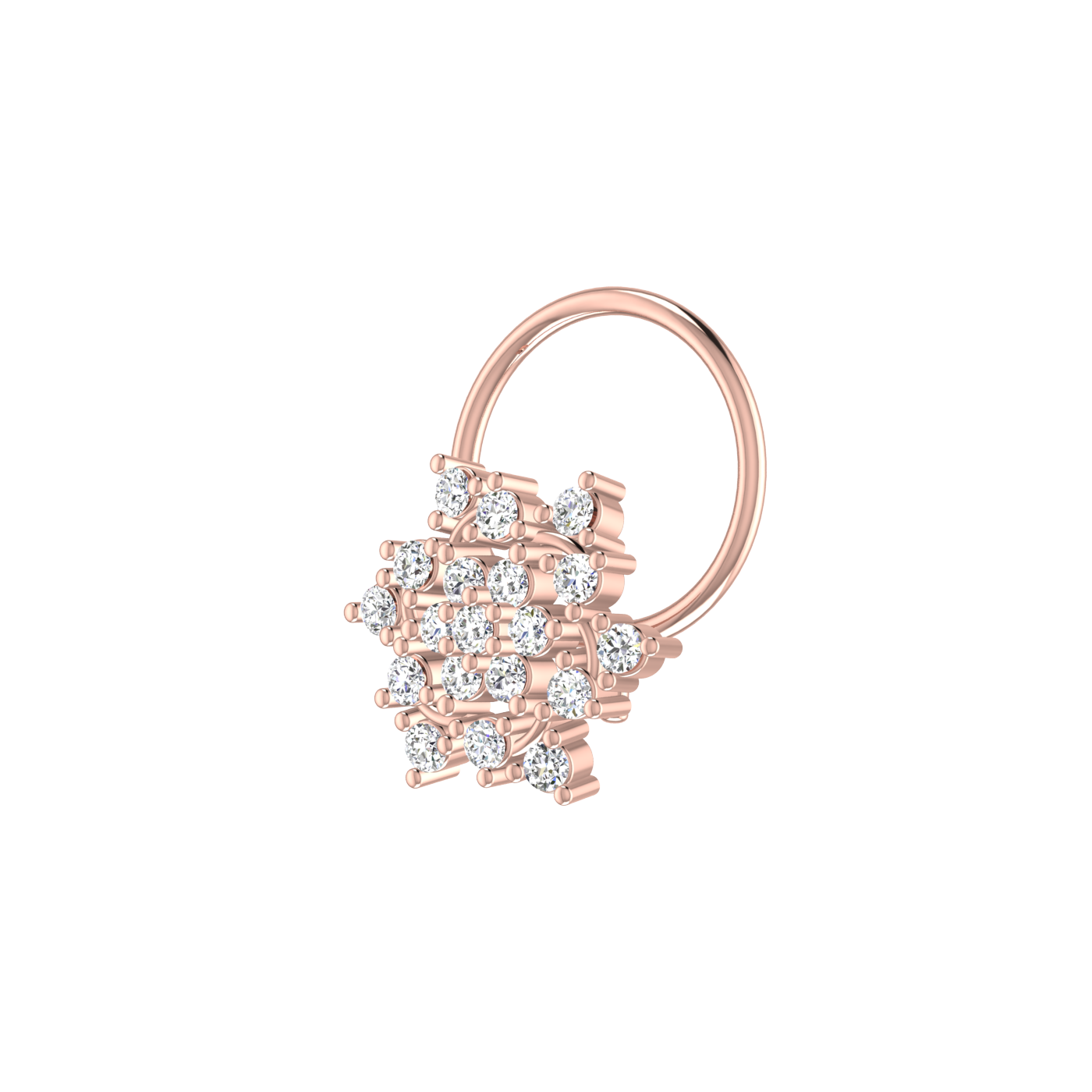 Floral Flower — 0.12 Carat Lab Grown Diamond Nose Pin