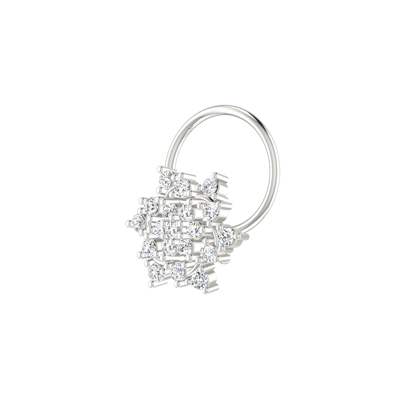 0.12 Carat Natural Diamond Nose Pin - HI Color, VS-SI Clarity.