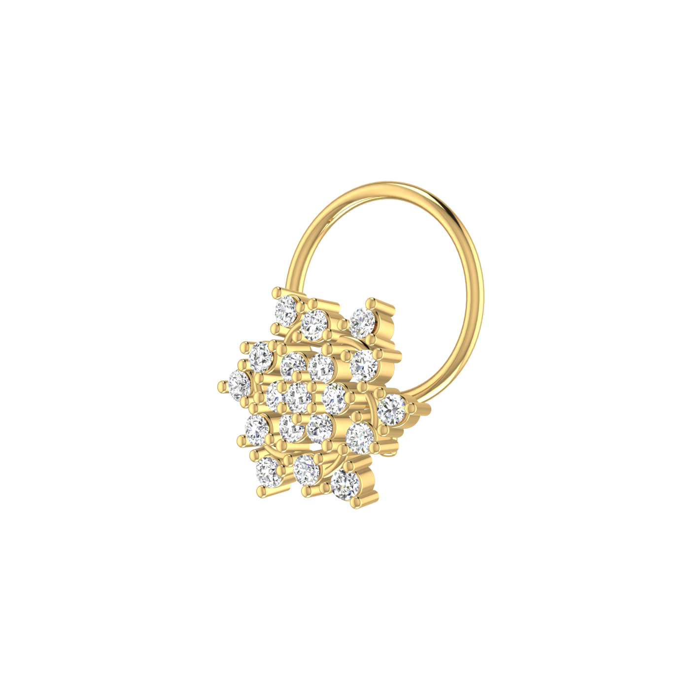Floral Flower — 0.12 Carat Lab Grown Diamond Nose Pin