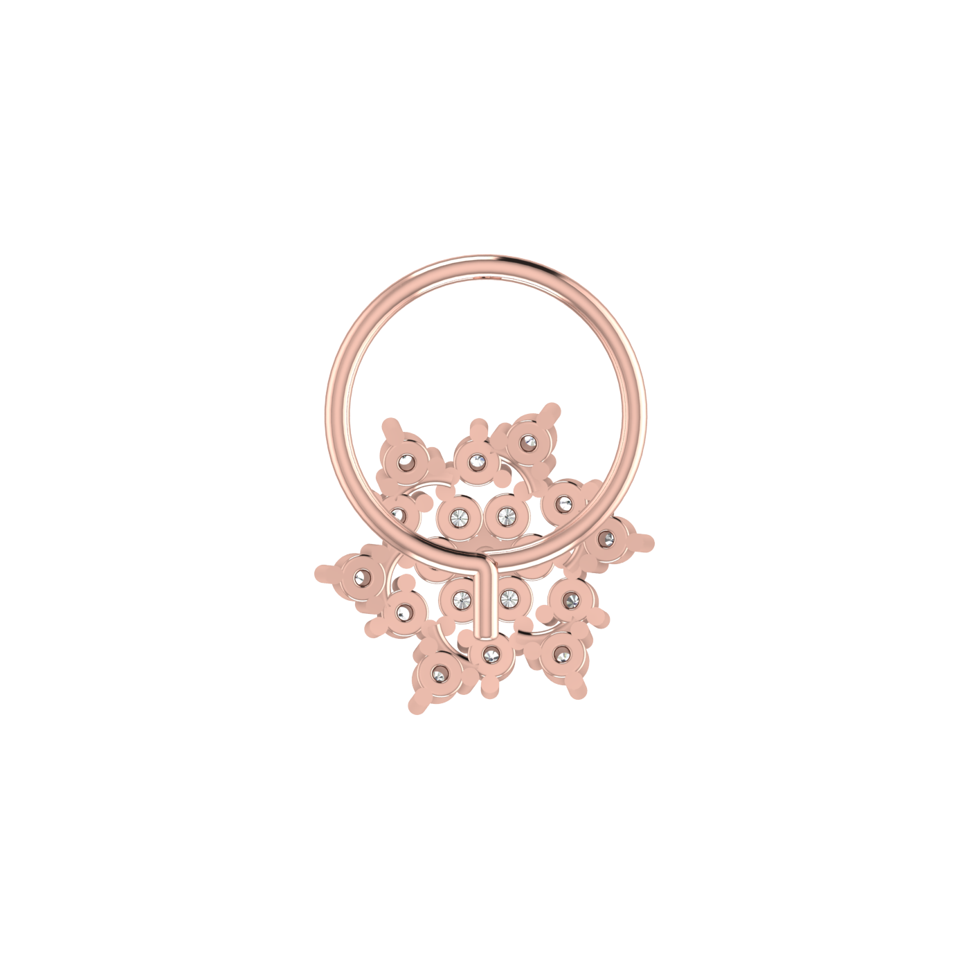 Floral Flower — 0.12 Carat Lab Grown Diamond Nose Pin