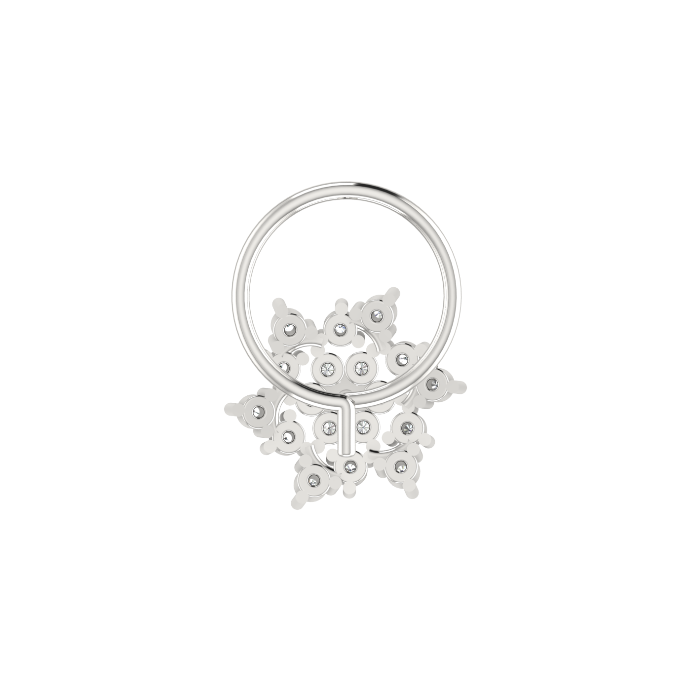 Floral Flower — 0.12 Carat Lab Grown Diamond Nose Pin