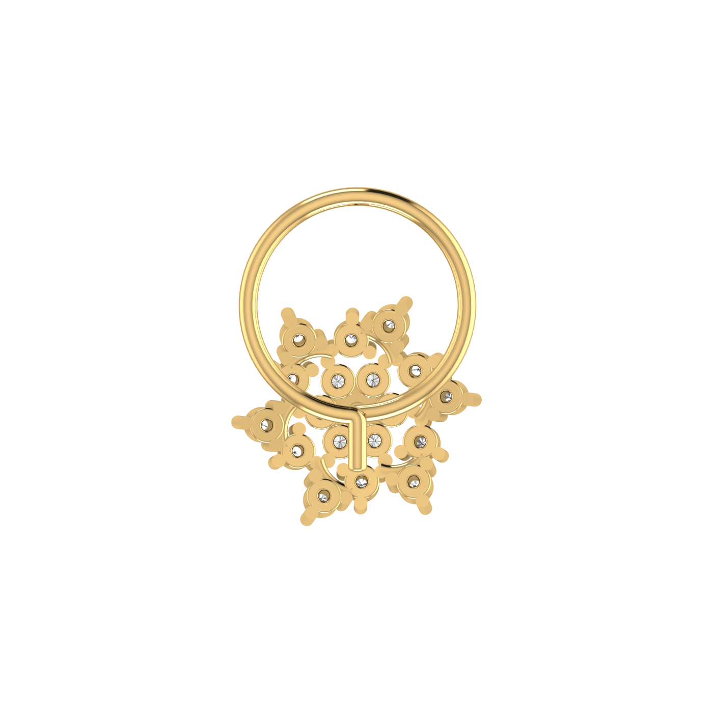 Floral Flower — 0.12 Carat Lab Grown Diamond Nose Pin