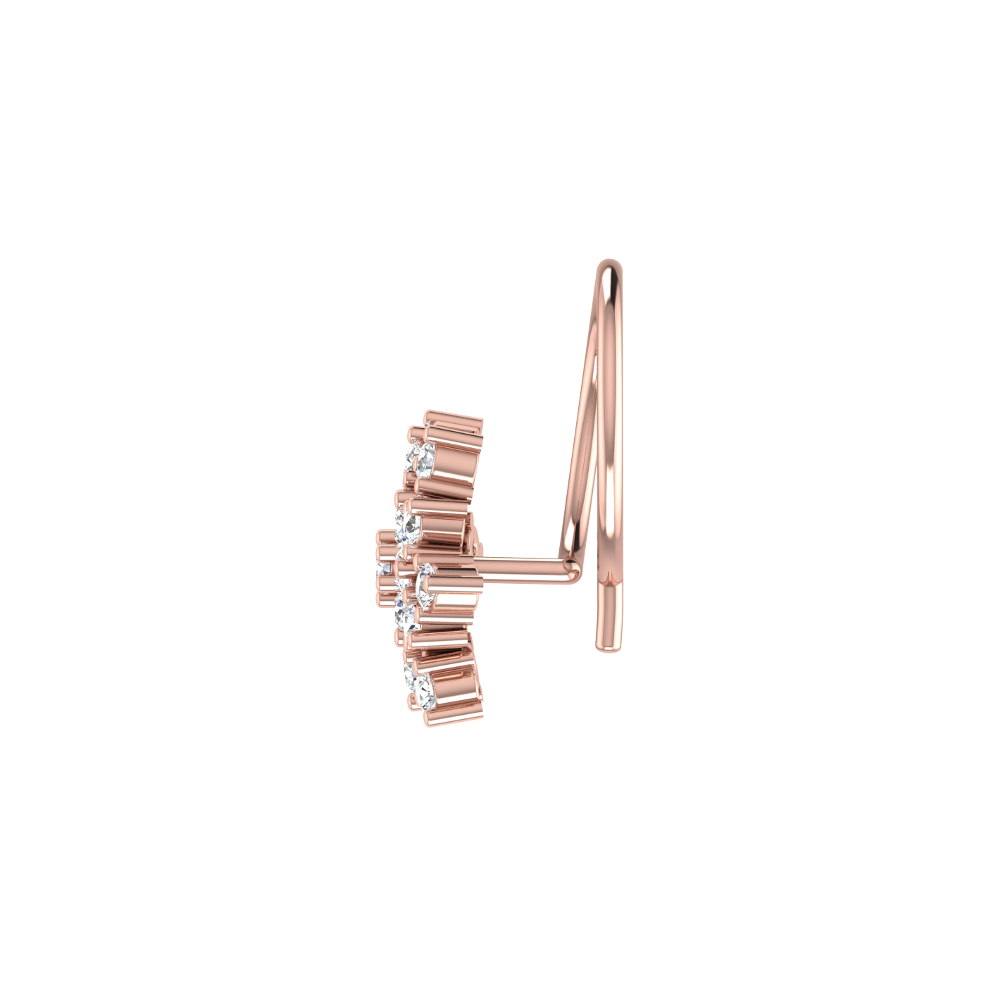 Floral Flower — 0.12 Carat Lab Grown Diamond Nose Pin