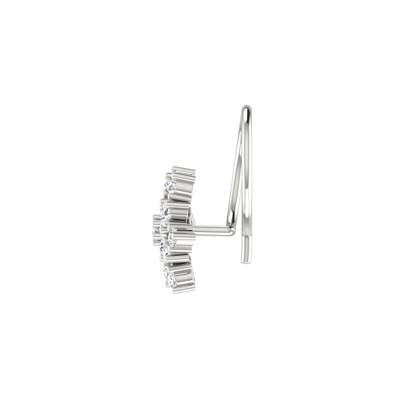 Floral Flower — 0.12 Carat Lab Grown Diamond Nose Pin
