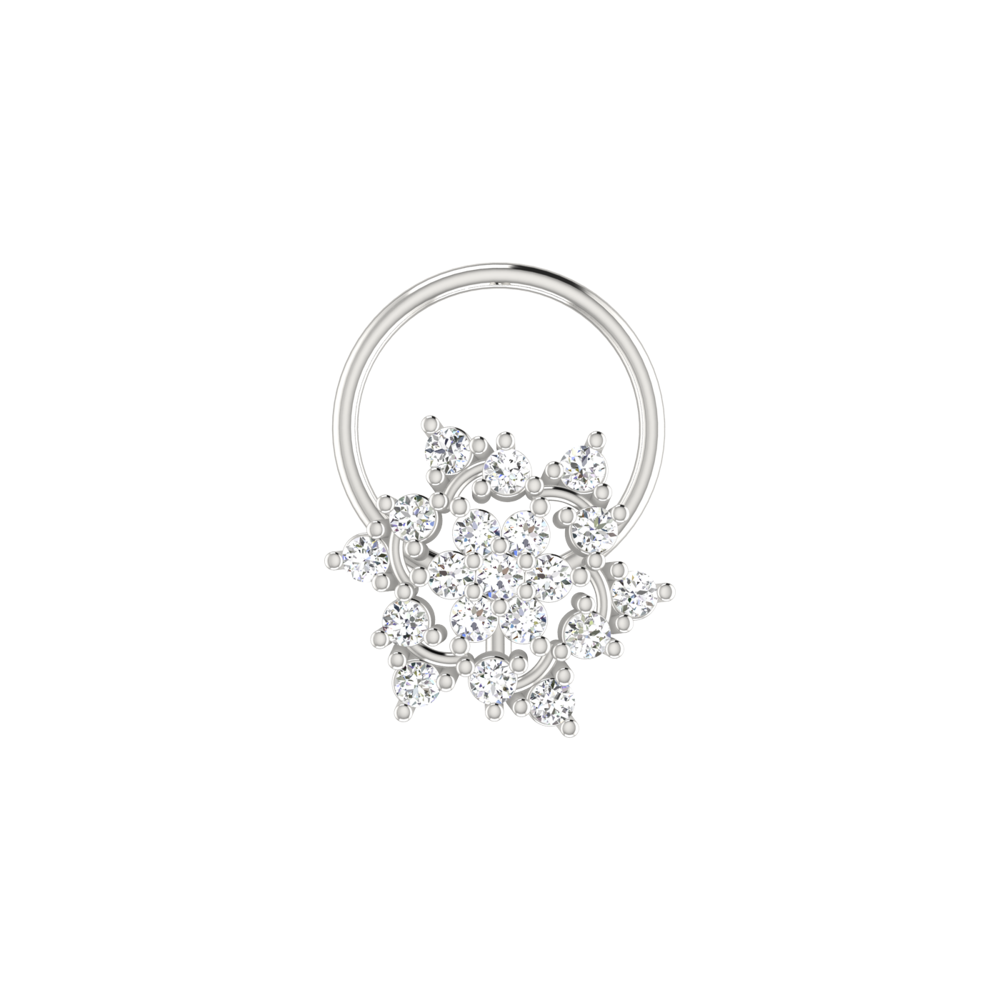 Floral Flower — 0.12 Carat Lab Grown Diamond Nose Pin