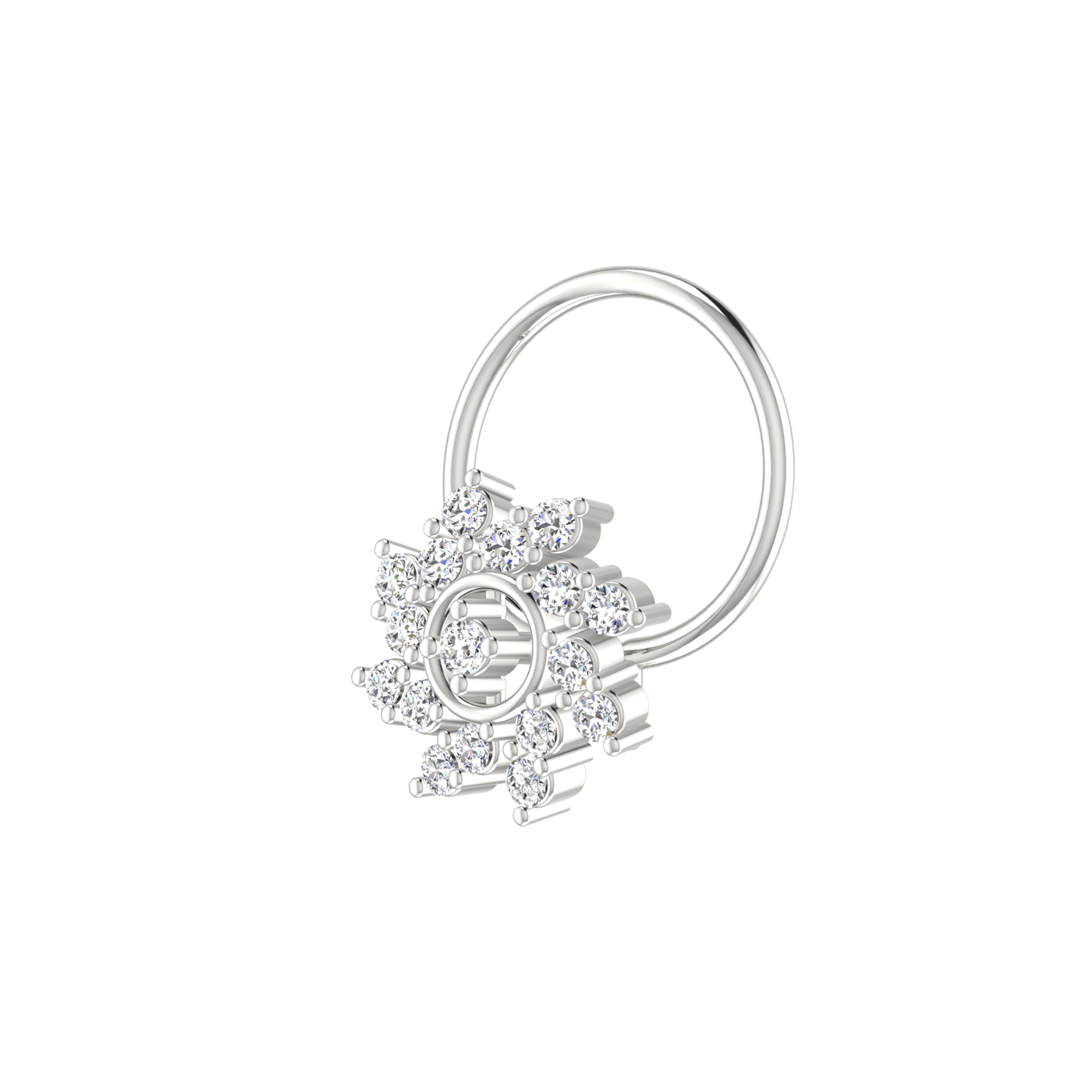 0.09 Carat Natural Diamond Nose Pin - HI Color, VS-SI Clarity.