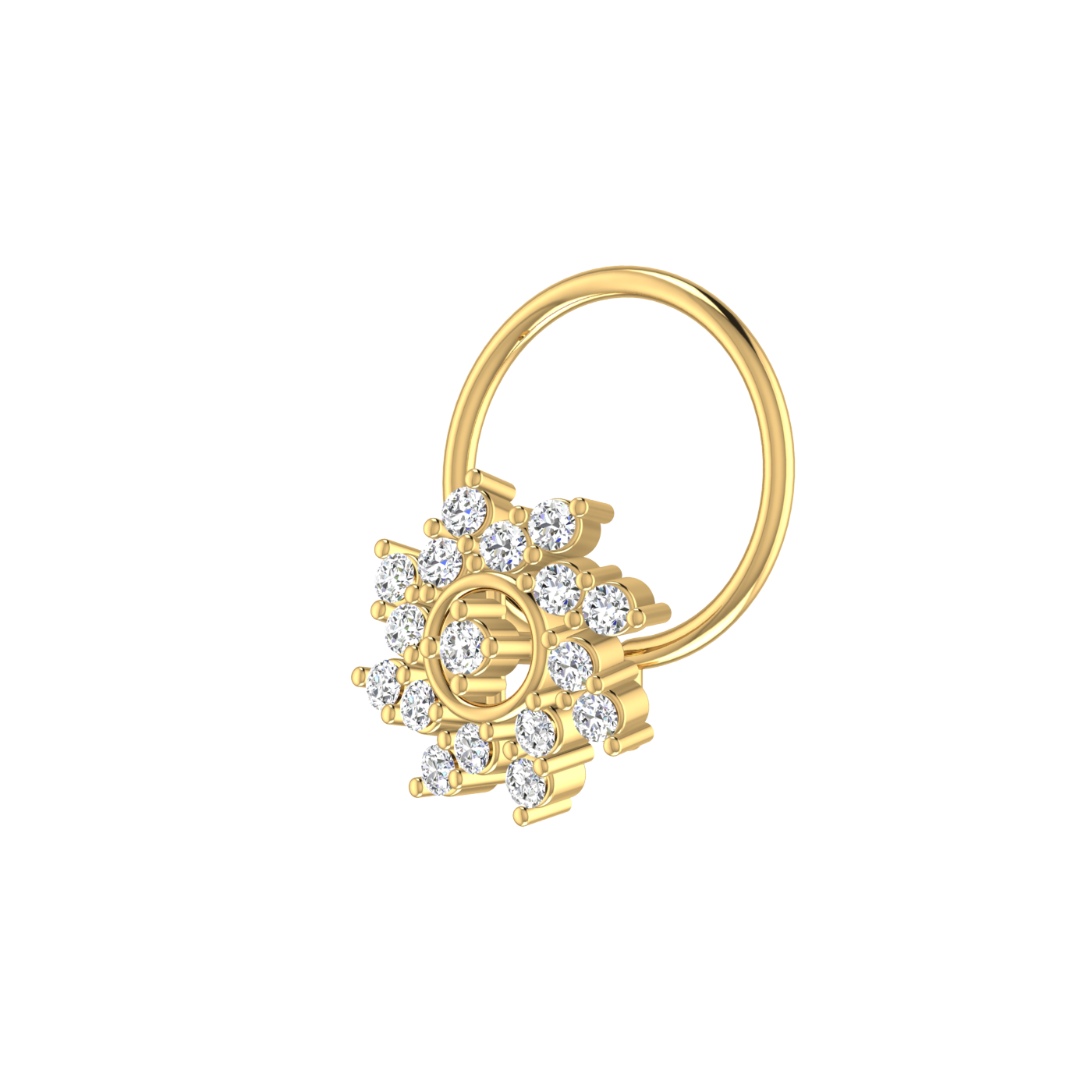 Floral Swirl — 0.09 Carat Lab Grown Diamond Nose Pin