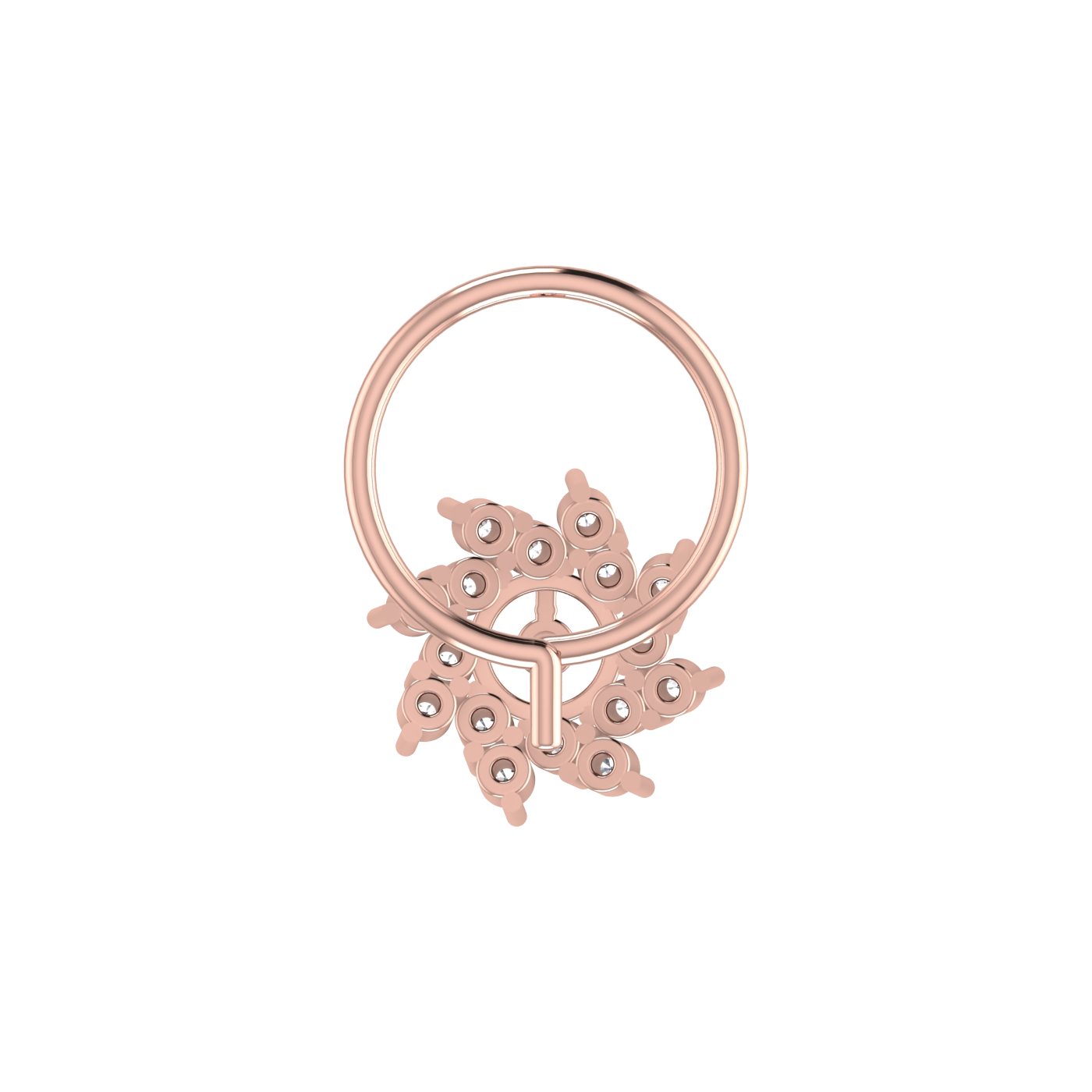 Floral Swirl — 0.09 Carat Lab Grown Diamond Nose Pin