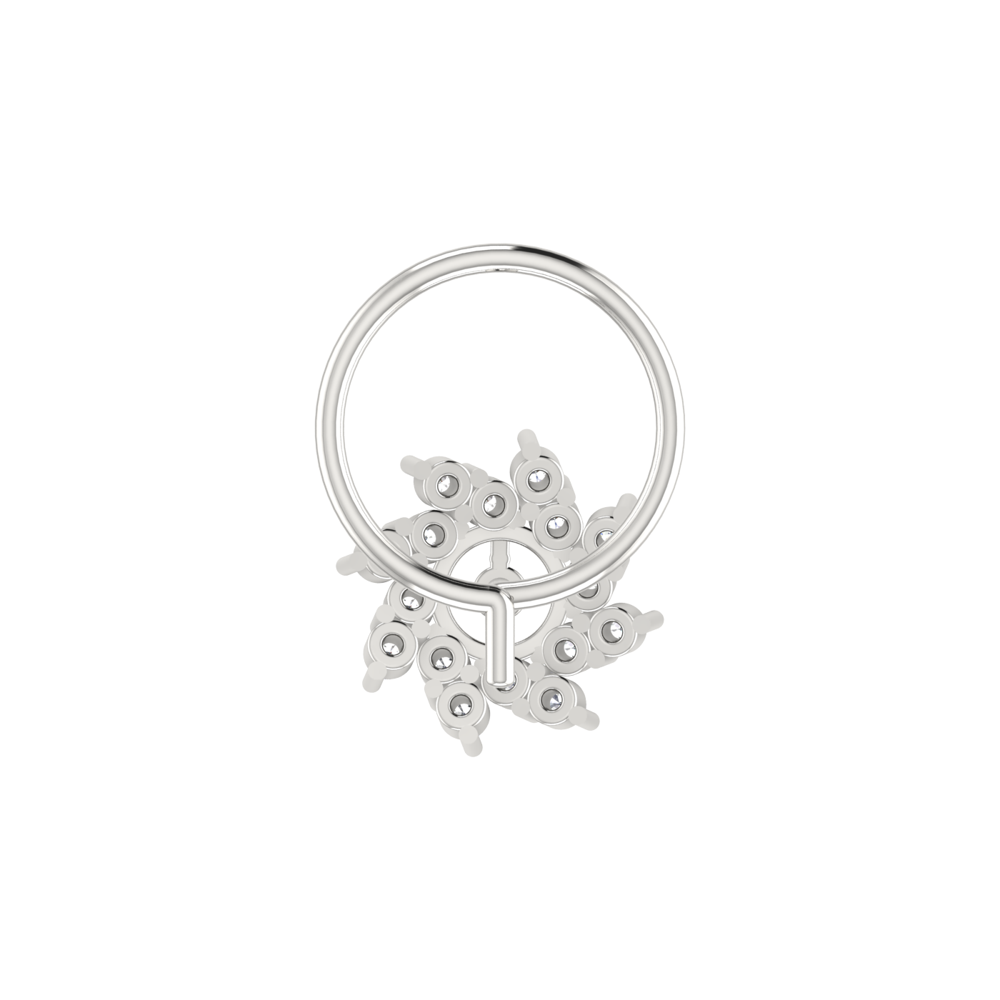 Floral Swirl — 0.09 Carat Lab Grown Diamond Nose Pin