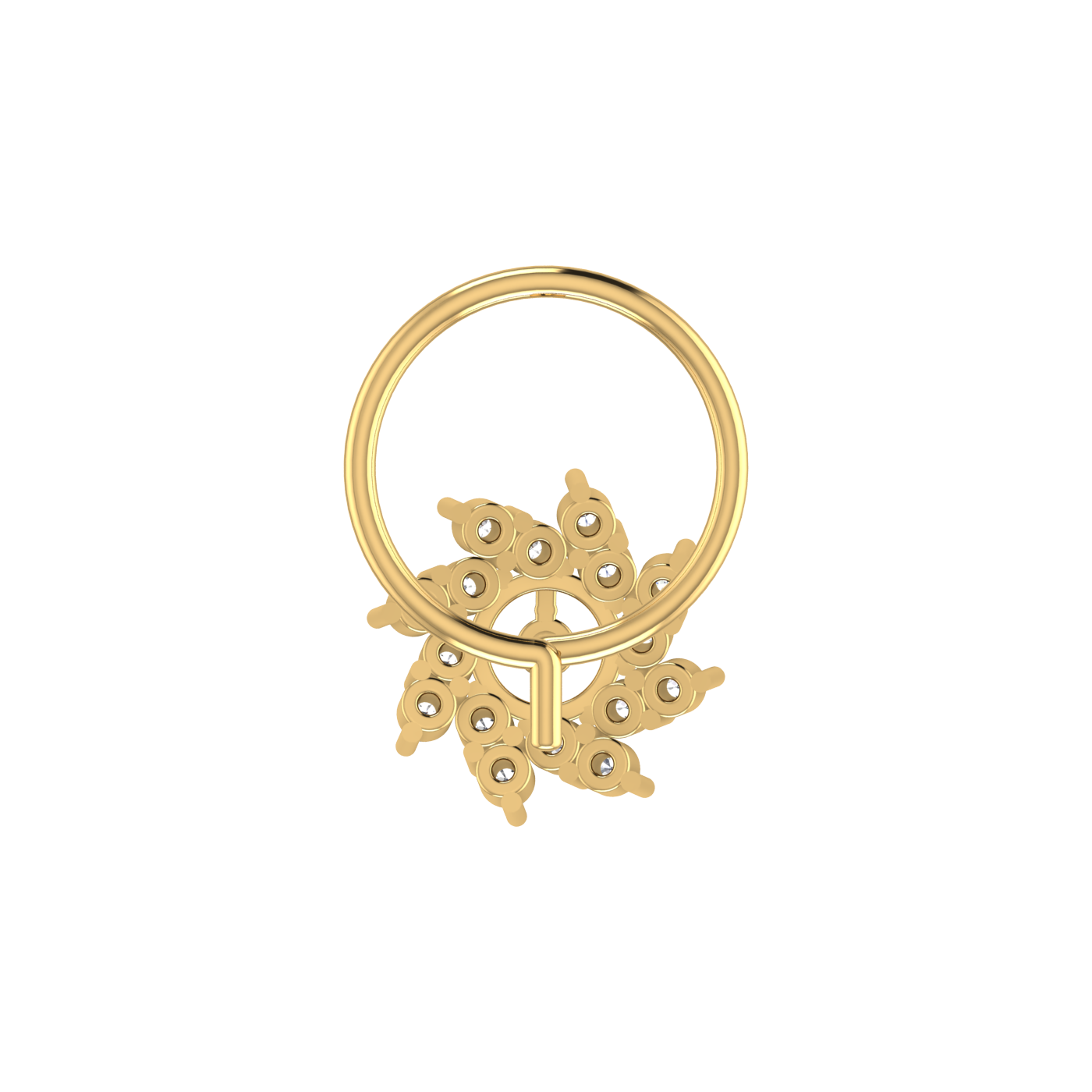Floral Swirl — 0.09 Carat Lab Grown Diamond Nose Pin