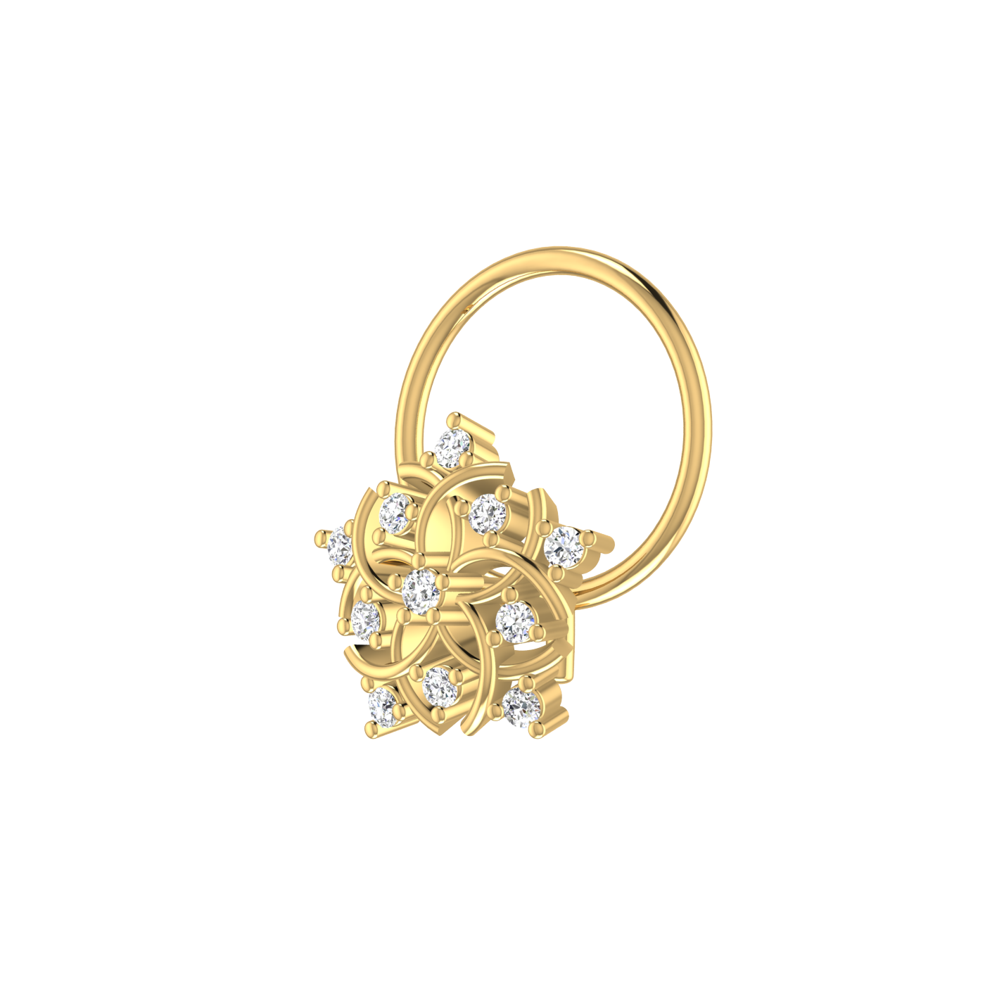 Floral Mandala — 0.04 Carat Lab Grown Diamond Nose Pin
