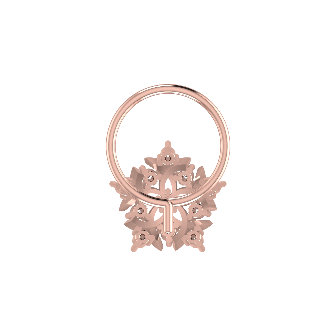 0.04 Carat Natural Diamond Nose Pin - HI Color, VS-SI Clarity.