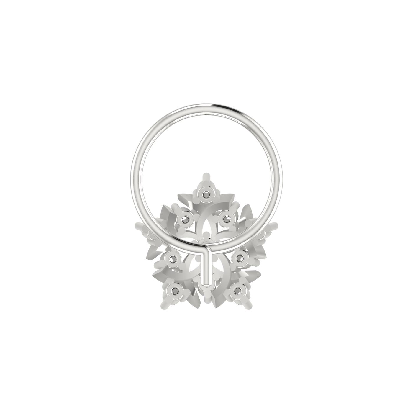 0.04 Carat Natural Diamond Nose Pin - HI Color, VS-SI Clarity.