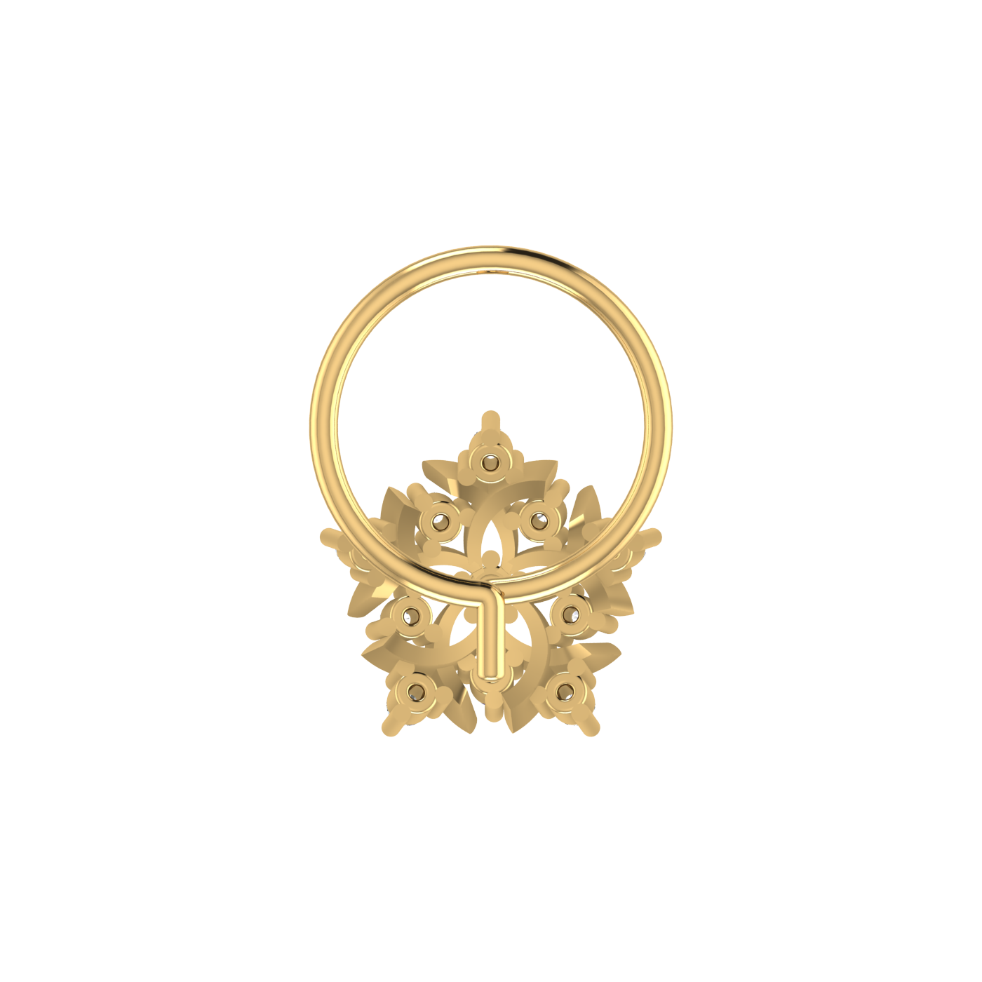 Floral Mandala — 0.04 Carat Lab Grown Diamond Nose Pin