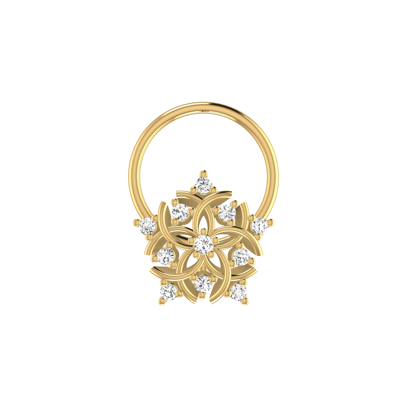Floral Mandala — 0.04 Carat Lab Grown Diamond Nose Pin