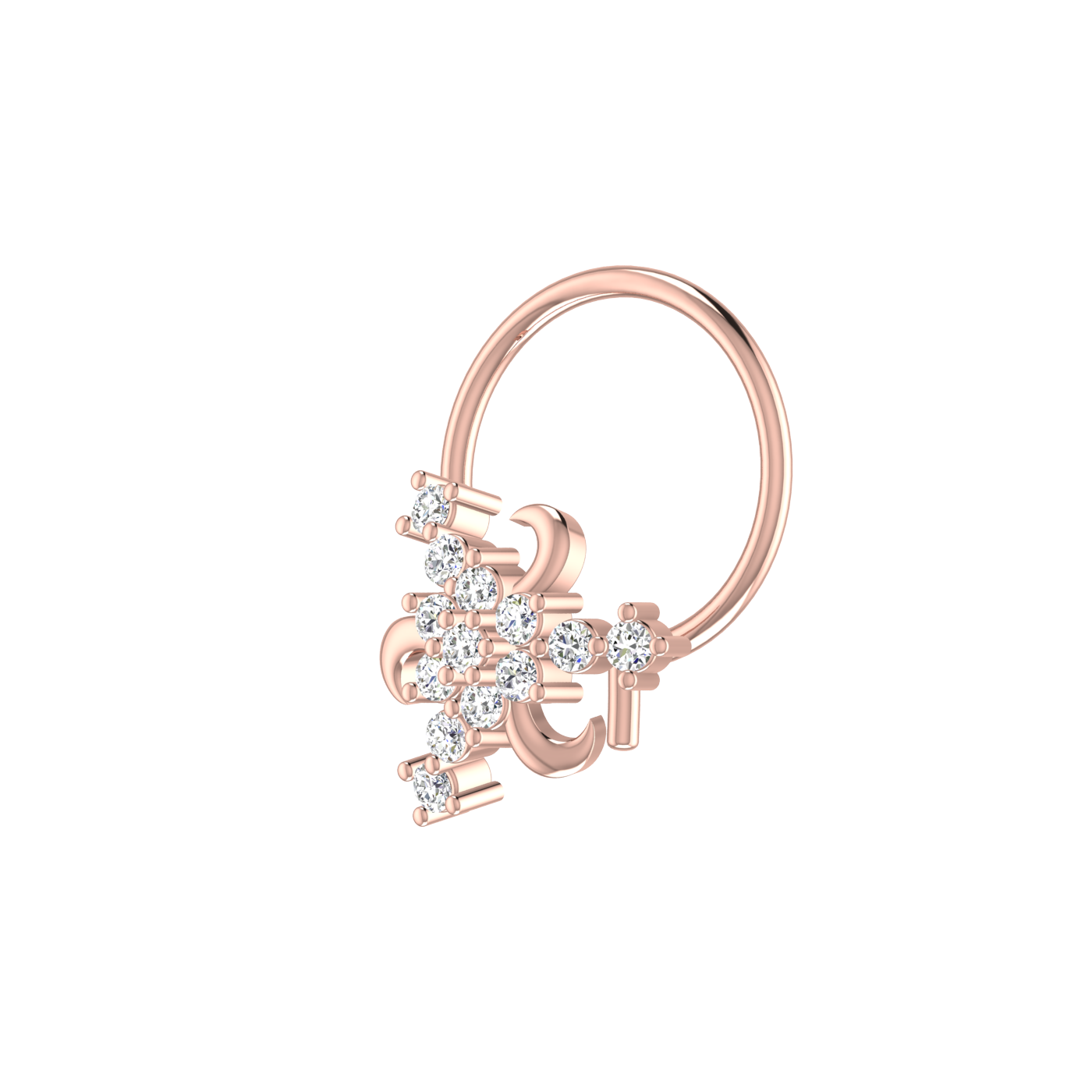 0.07 Carat Natural Diamond Nose Pin - HI Color, VS-SI Clarity.