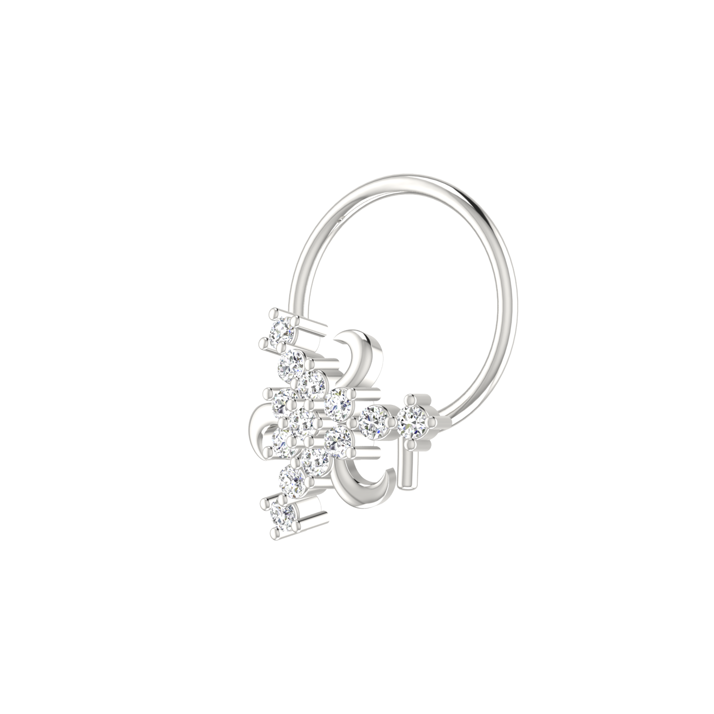 0.07 Carat Natural Diamond Nose Pin - HI Color, VS-SI Clarity.