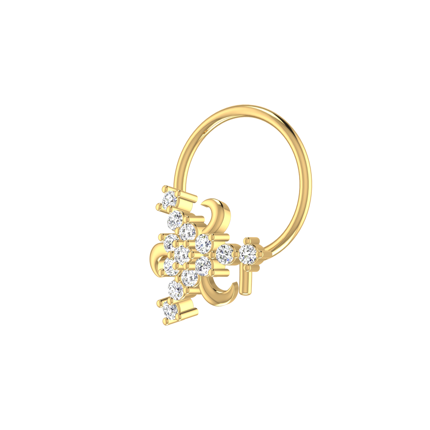 0.07 Carat Natural Diamond Nose Pin - HI Color, VS-SI Clarity.