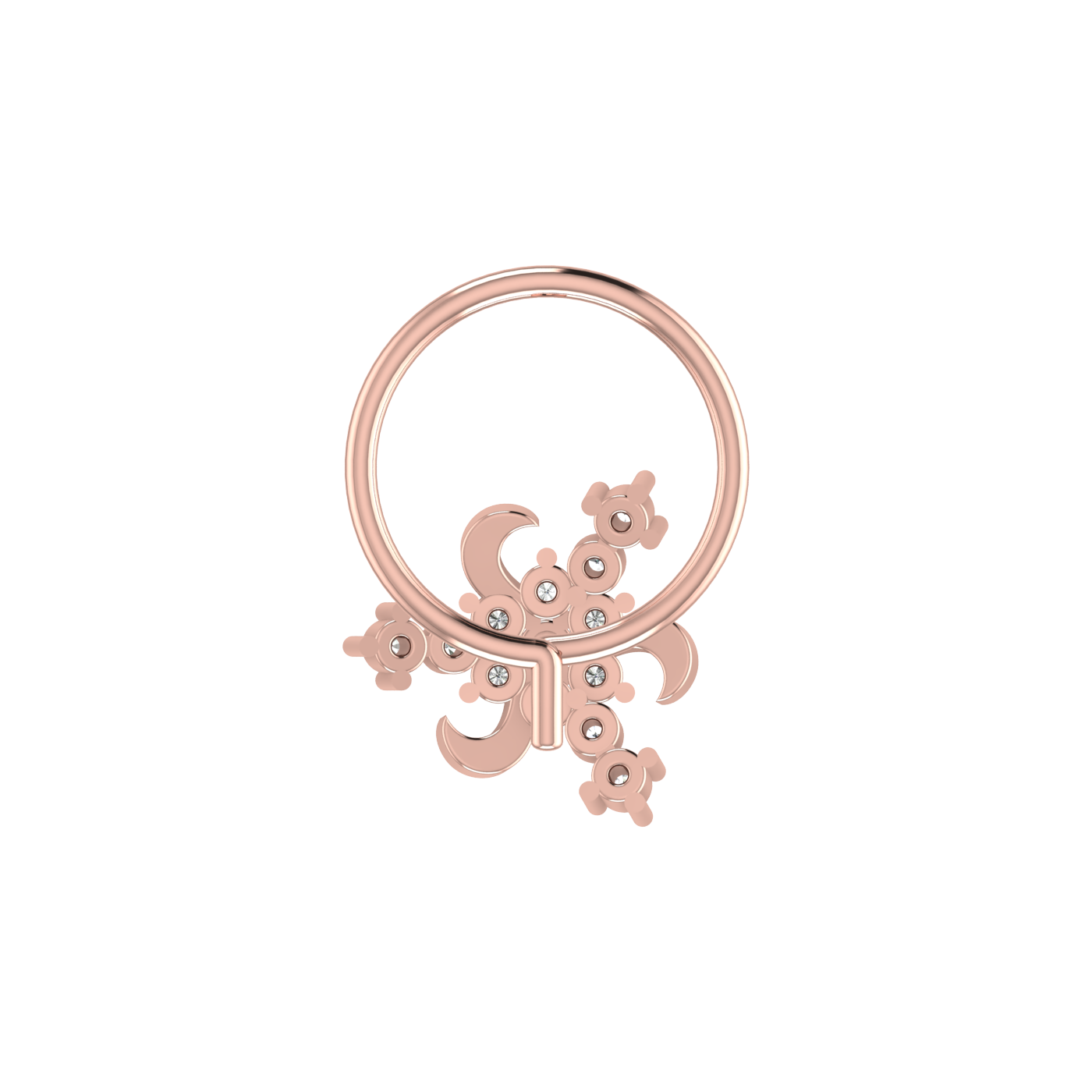 0.07 Carat Natural Diamond Nose Pin - HI Color, VS-SI Clarity.