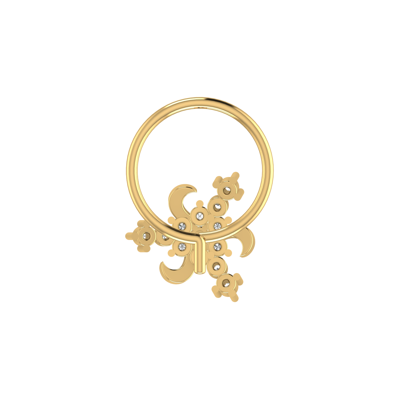 0.07 Carat Natural Diamond Nose Pin - HI Color, VS-SI Clarity.