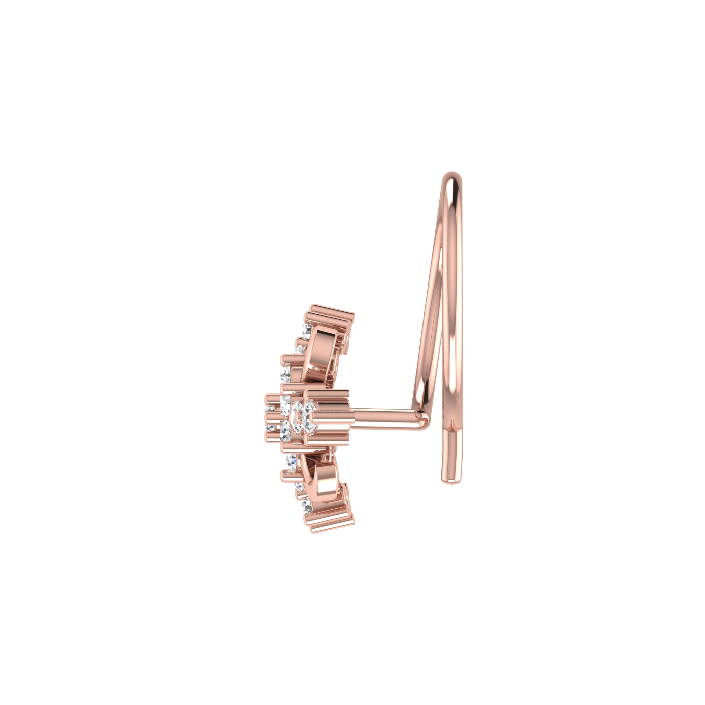 0.07 Carat Natural Diamond Nose Pin - HI Color, VS-SI Clarity.