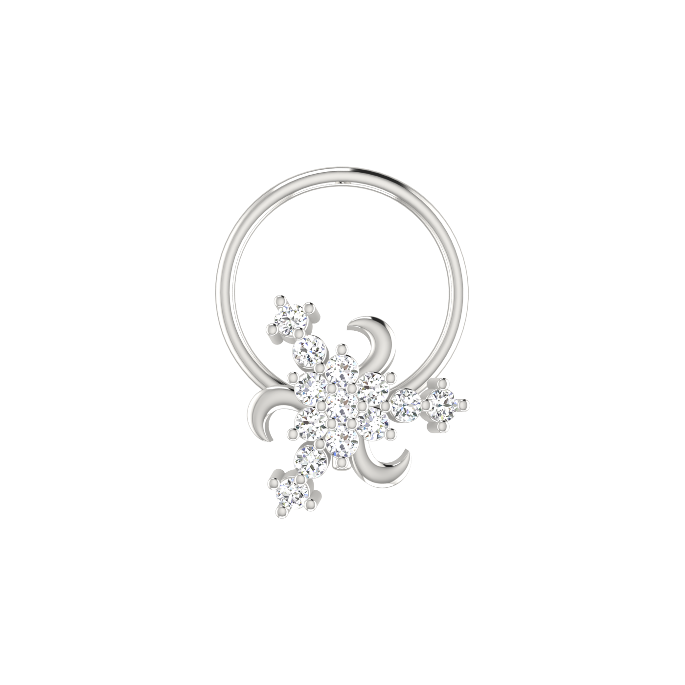 0.07 Carat Natural Diamond Nose Pin - HI Color, VS-SI Clarity.