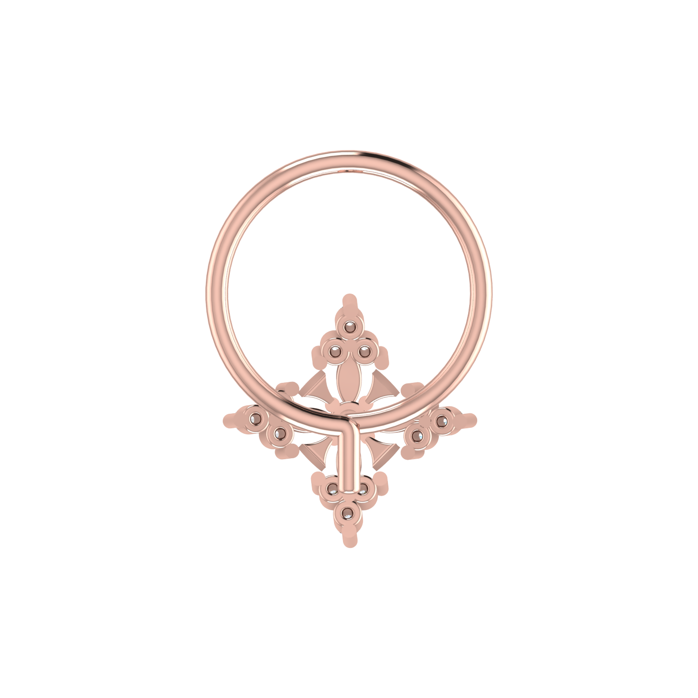 0.03 Carat Natural Diamond Nose Pin - HI Color, VS-SI Clarity.