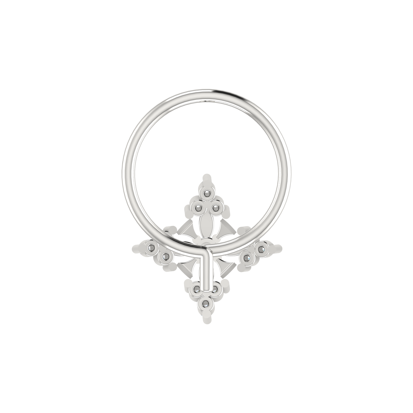 0.03 Carat Natural Diamond Nose Pin - HI Color, VS-SI Clarity.