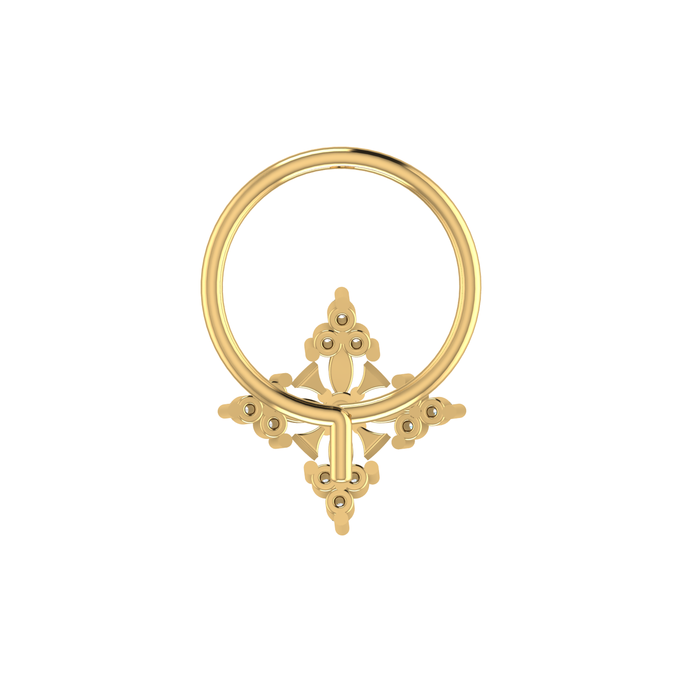 0.03 Carat Natural Diamond Nose Pin - HI Color, VS-SI Clarity.