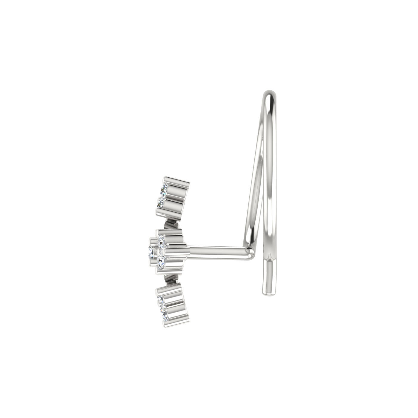 0.03 Carat Natural Diamond Nose Pin - HI Color, VS-SI Clarity.