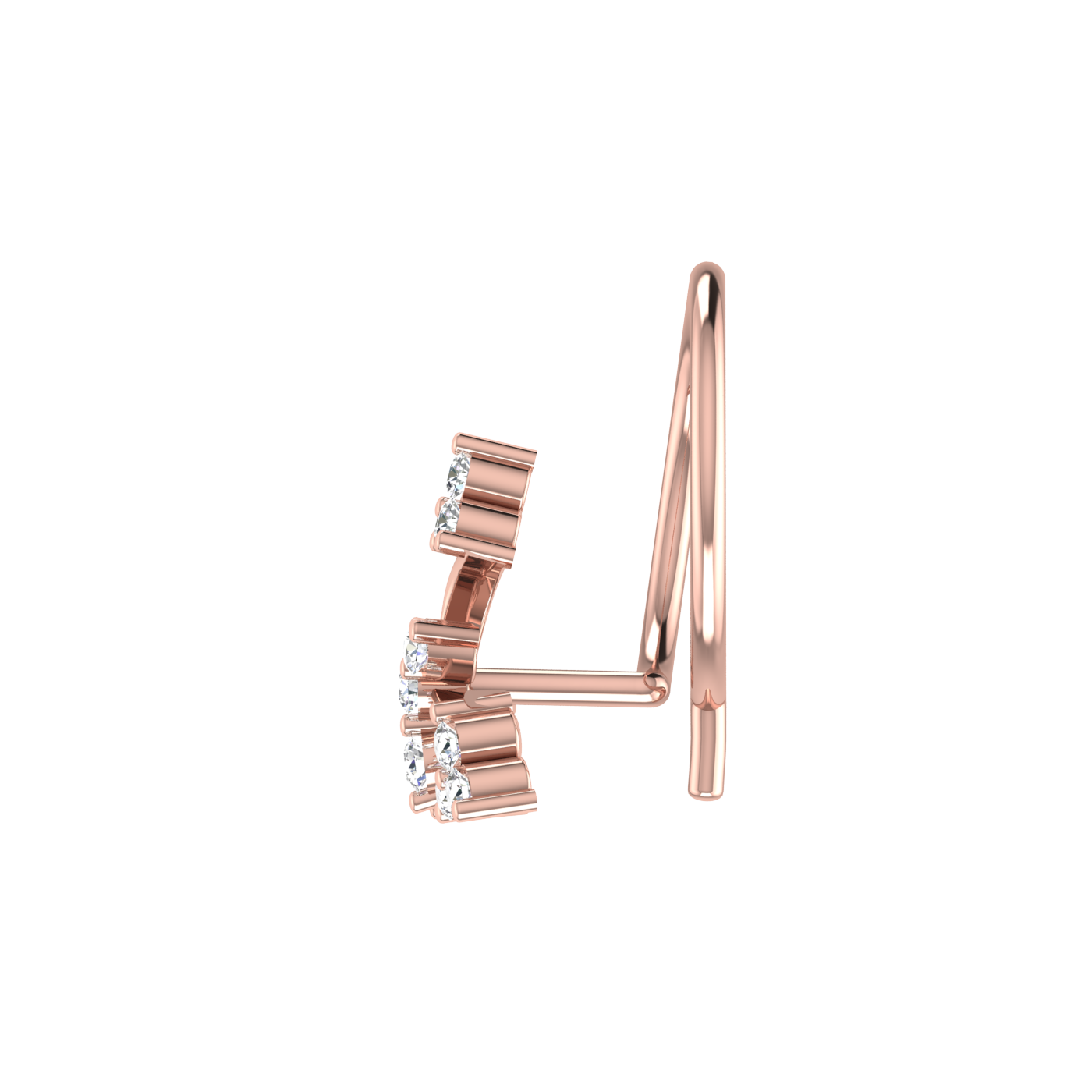 0.05 Carat Natural Diamond Nose Pin - HI Color, VS-SI Clarity.