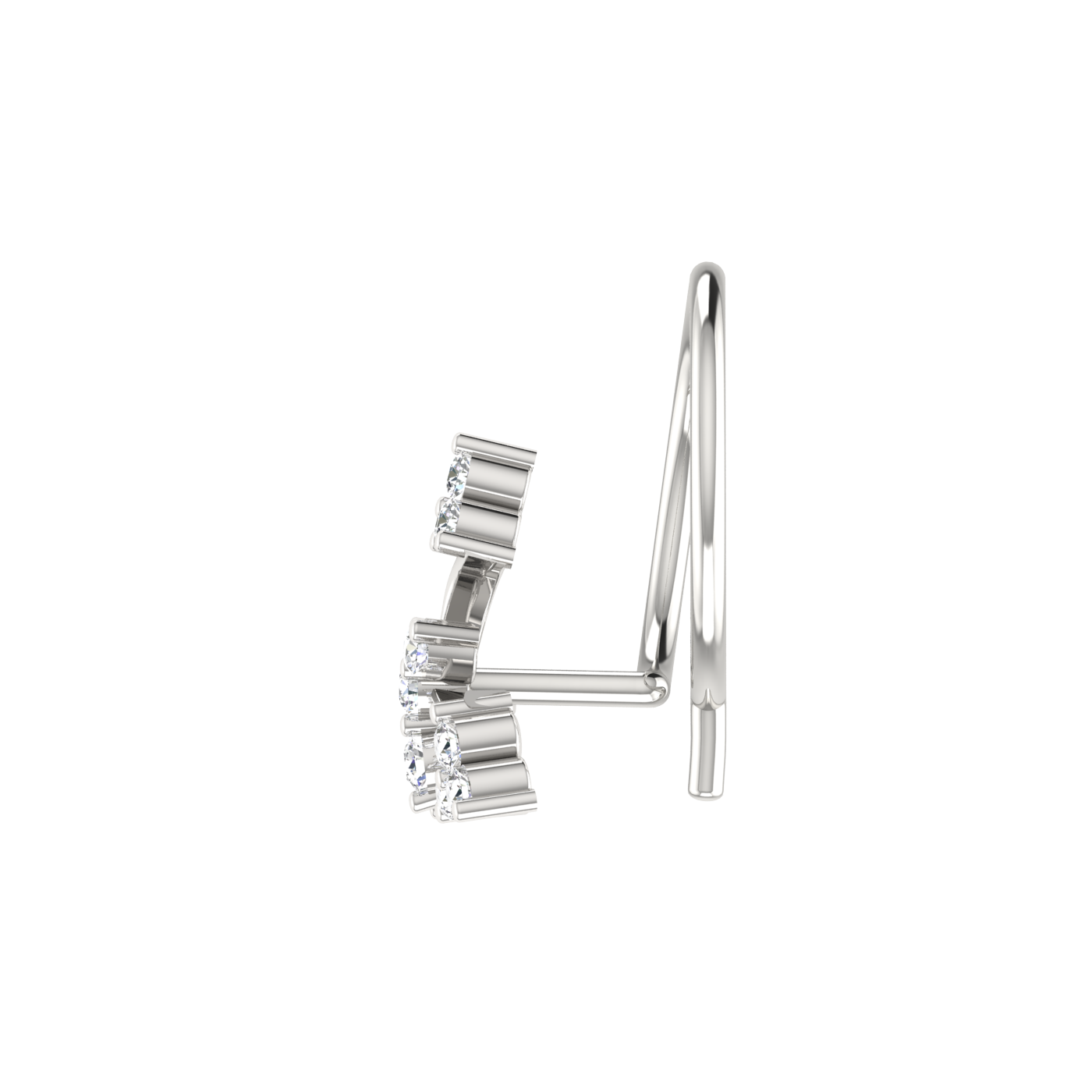 0.05 Carat Natural Diamond Nose Pin - HI Color, VS-SI Clarity.