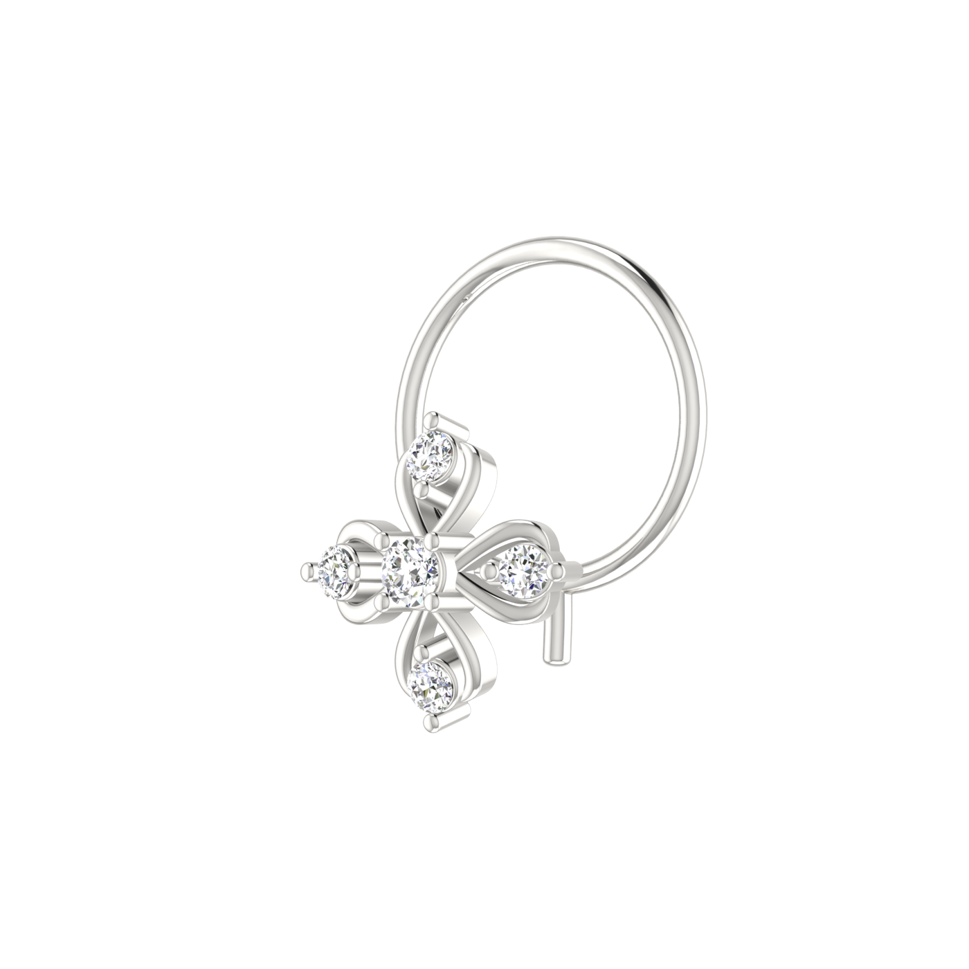 Floral Majesty Timeless Blossom Cluster — 0.05 Carat Lab Grown Diamond Nose Pin