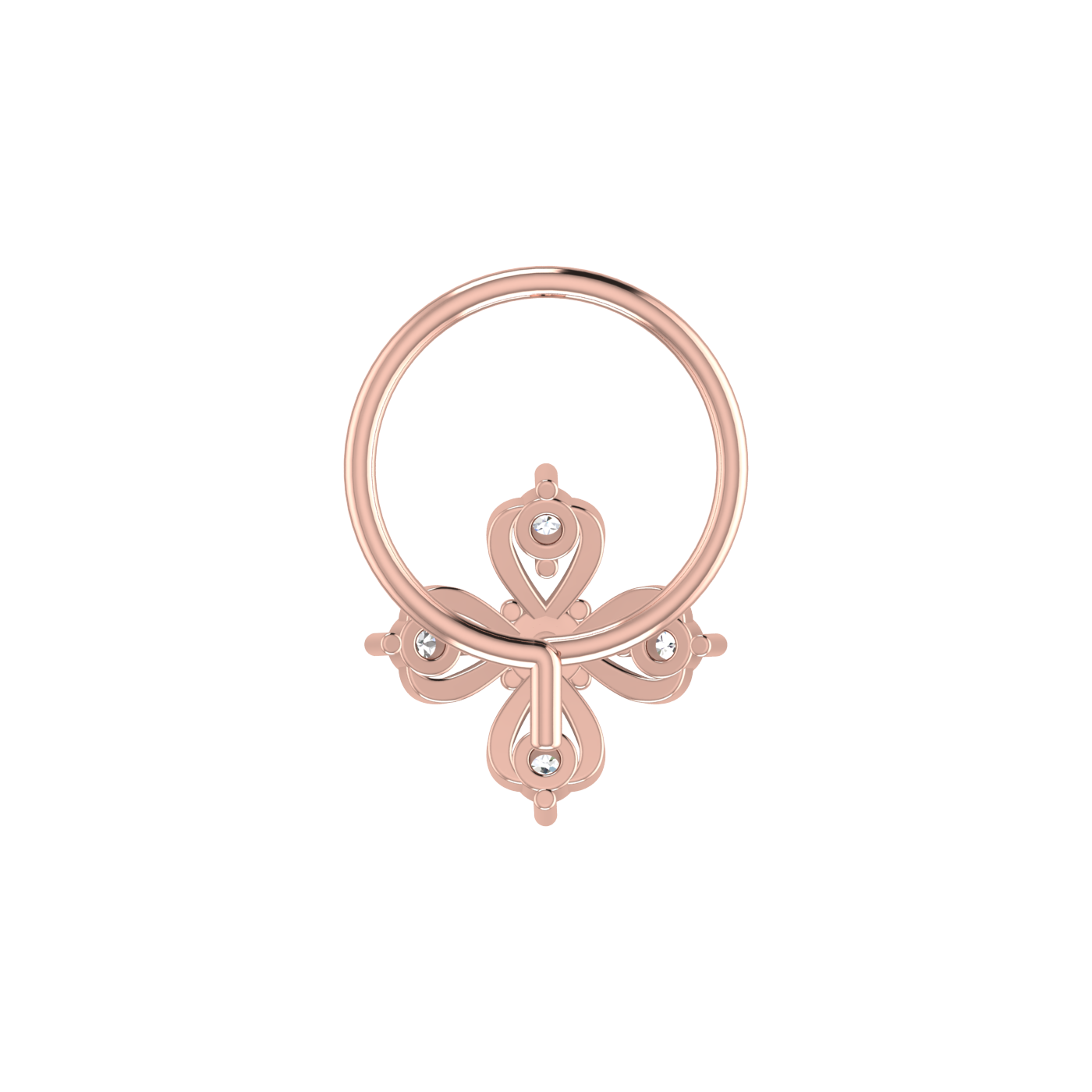 Floral Majesty Timeless Blossom Cluster — 0.05 Carat Lab Grown Diamond Nose Pin