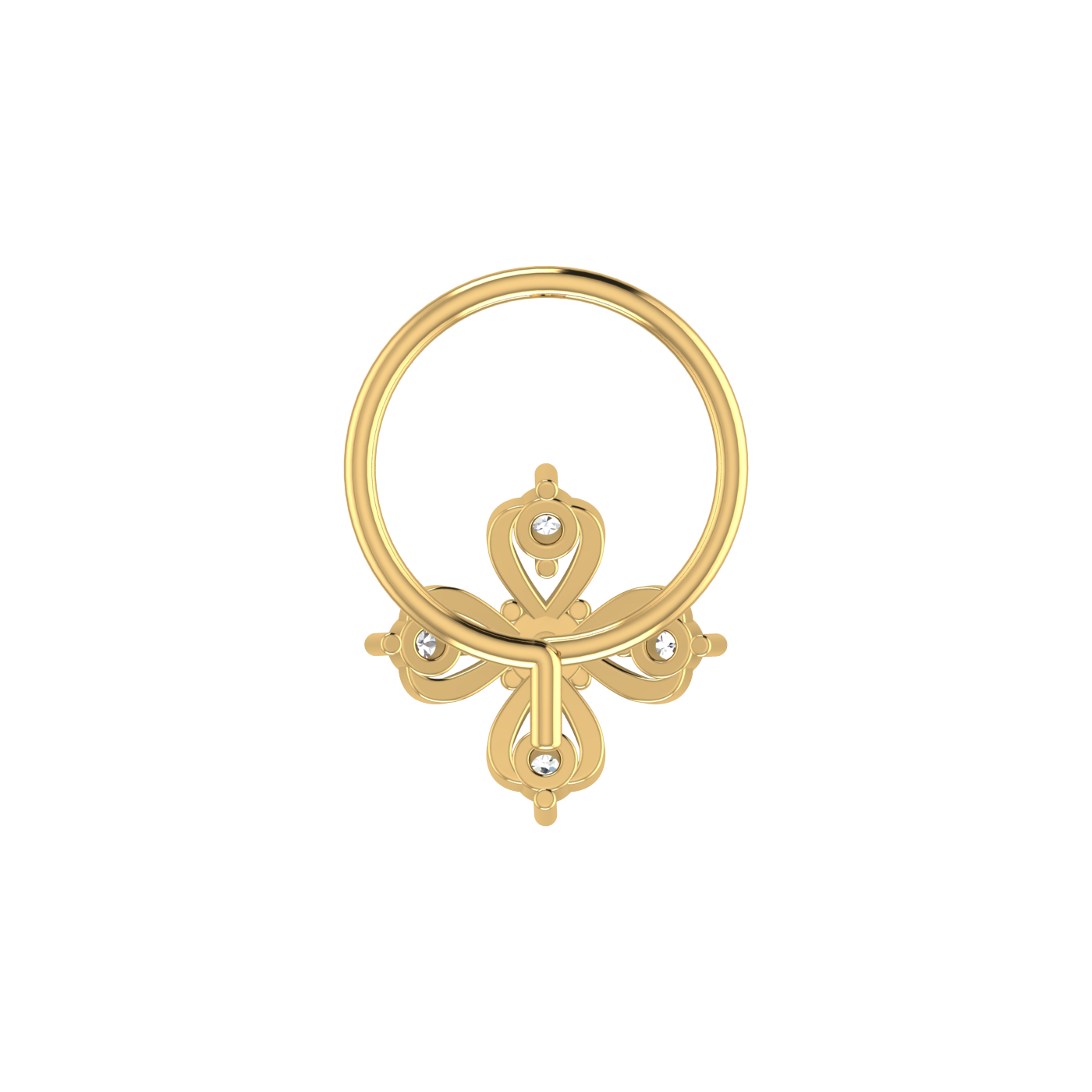 Floral Majesty Timeless Blossom Cluster — 0.05 Carat Lab Grown Diamond Nose Pin