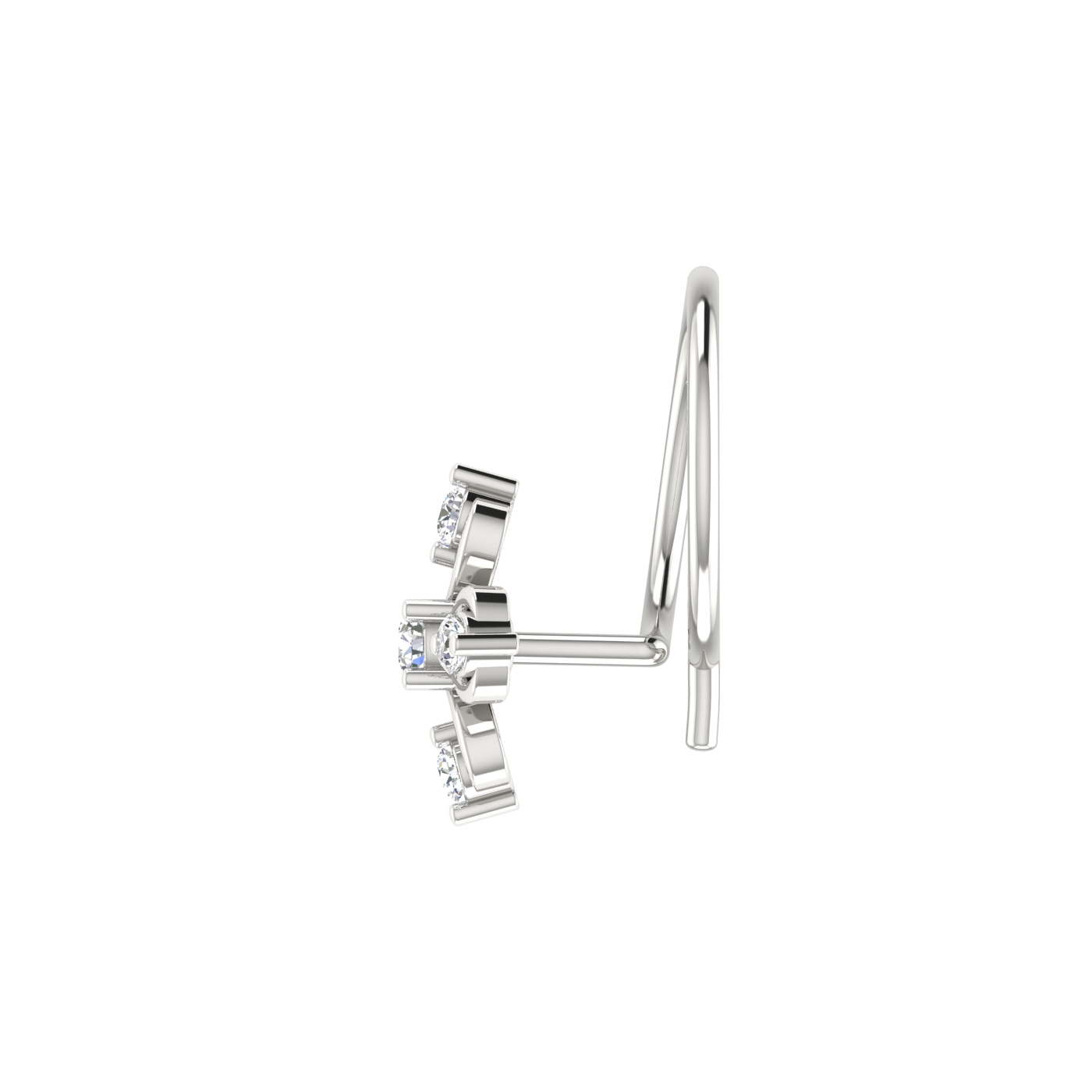 Floral Majesty Timeless Blossom Cluster — 0.05 Carat Lab Grown Diamond Nose Pin