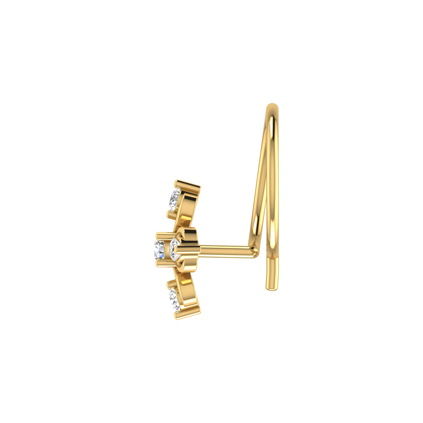 Floral Majesty Timeless Blossom Cluster — 0.05 Carat Lab Grown Diamond Nose Pin