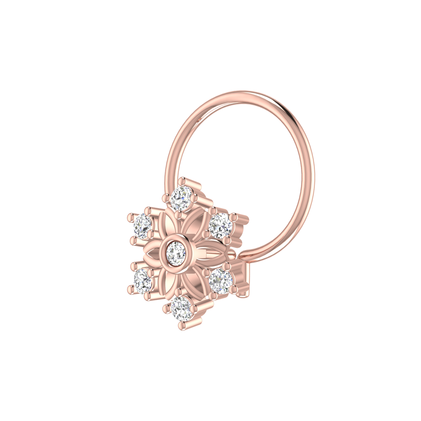 Floral Snowflake — 0.06 Carat Lab Grown Diamond Nose Pin