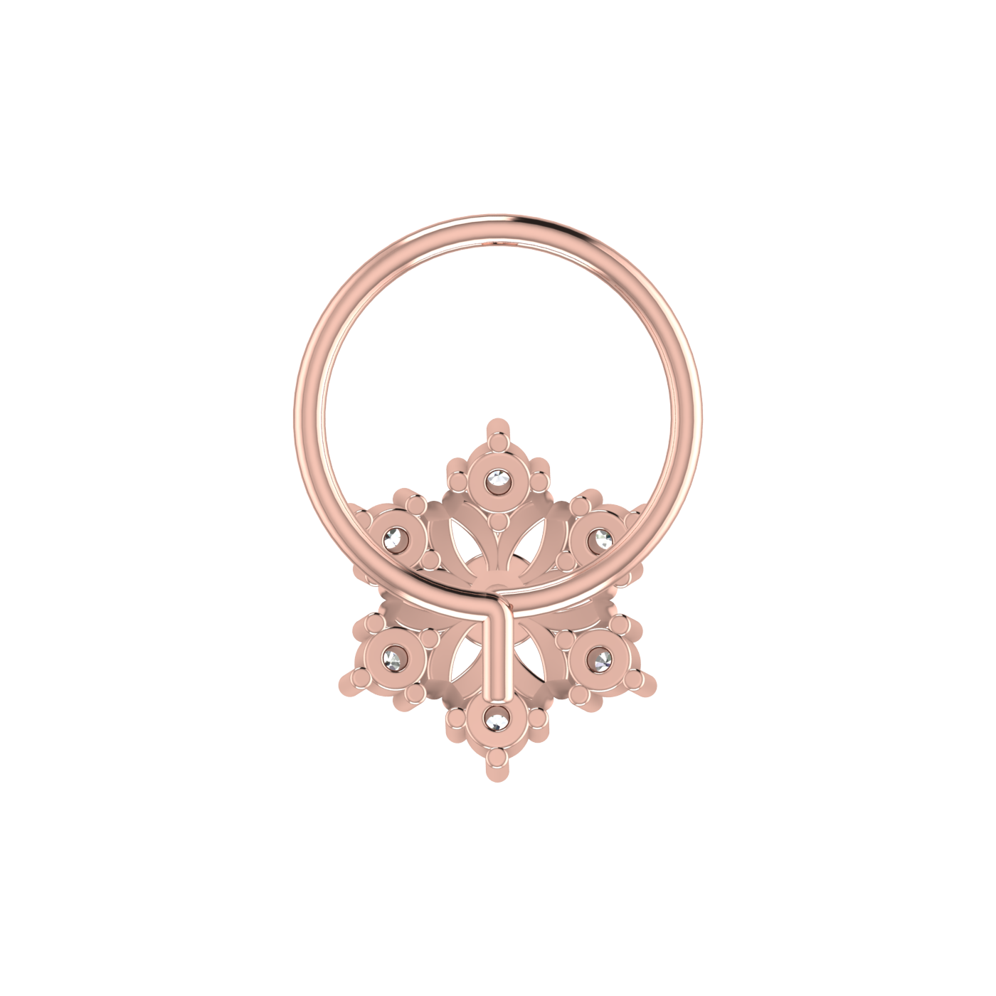 Floral Snowflake — 0.06 Carat Lab Grown Diamond Nose Pin