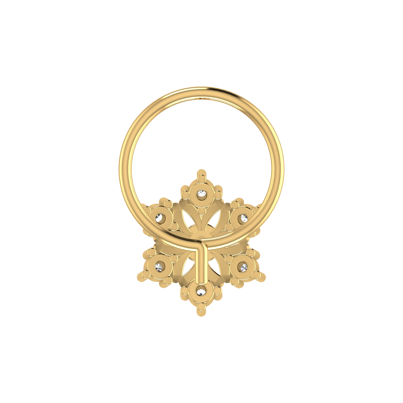 Floral Snowflake — 0.06 Carat Lab Grown Diamond Nose Pin