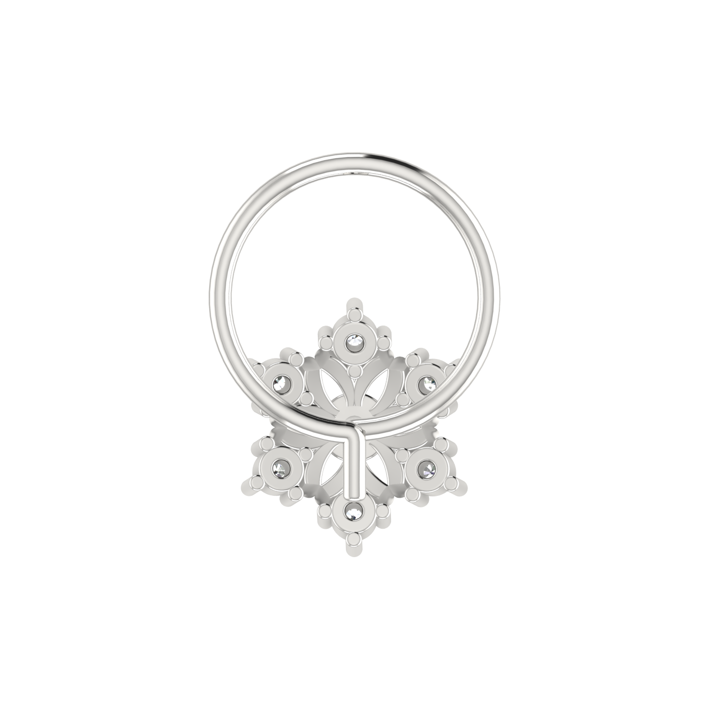 Floral Snowflake — 0.06 Carat Lab Grown Diamond Nose Pin