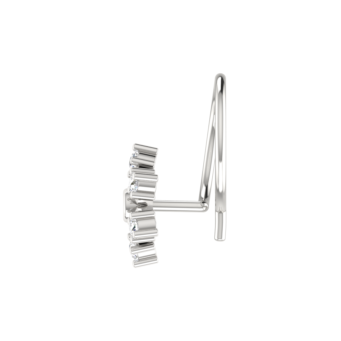 0.06 Carat Natural Diamond Nose Pin - HI Color, VS-SI Clarity.